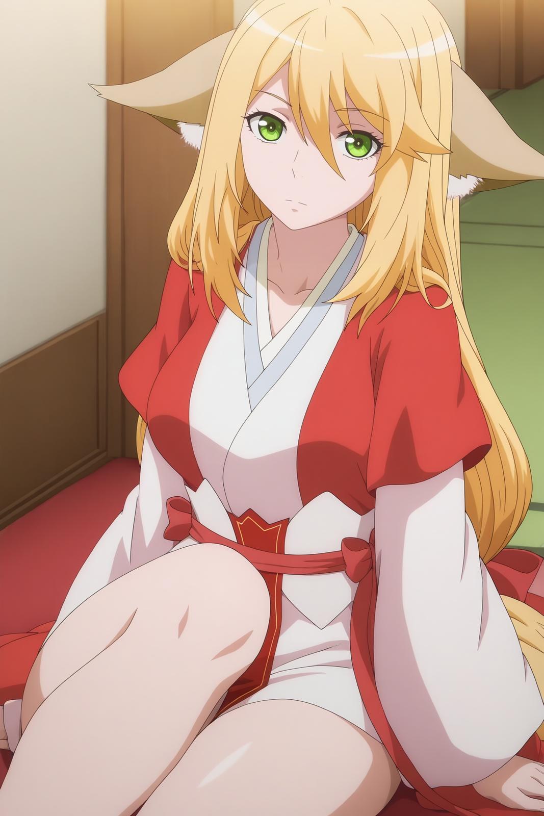 AI Generated Anime Girl - 涂山红红：ชุดชั้นในลูกไม้露穴 151P