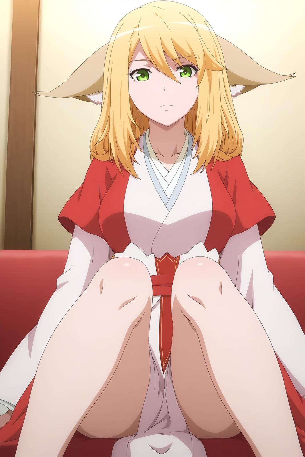 AI Generated Anime Girl - 涂山红红：ชุดชั้นในลูกไม้露穴 151P