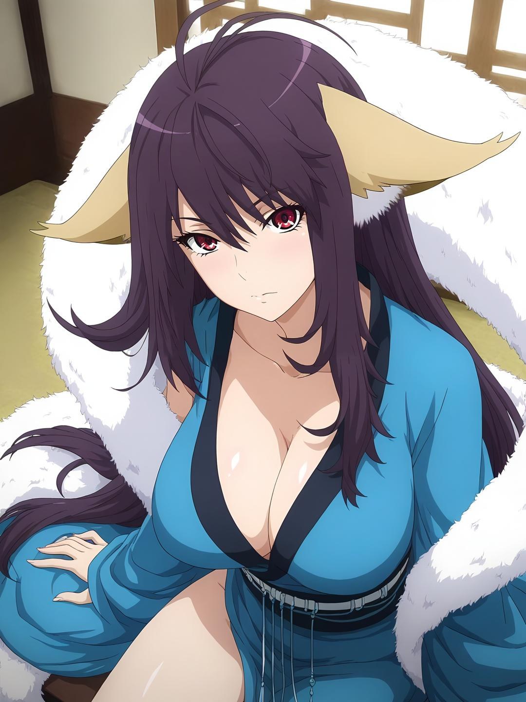 AI Generated Anime Girl - Tu Shan Yaya Vol.1: Black Stockings Bedroom Shot Revealing Intimate Area 128P