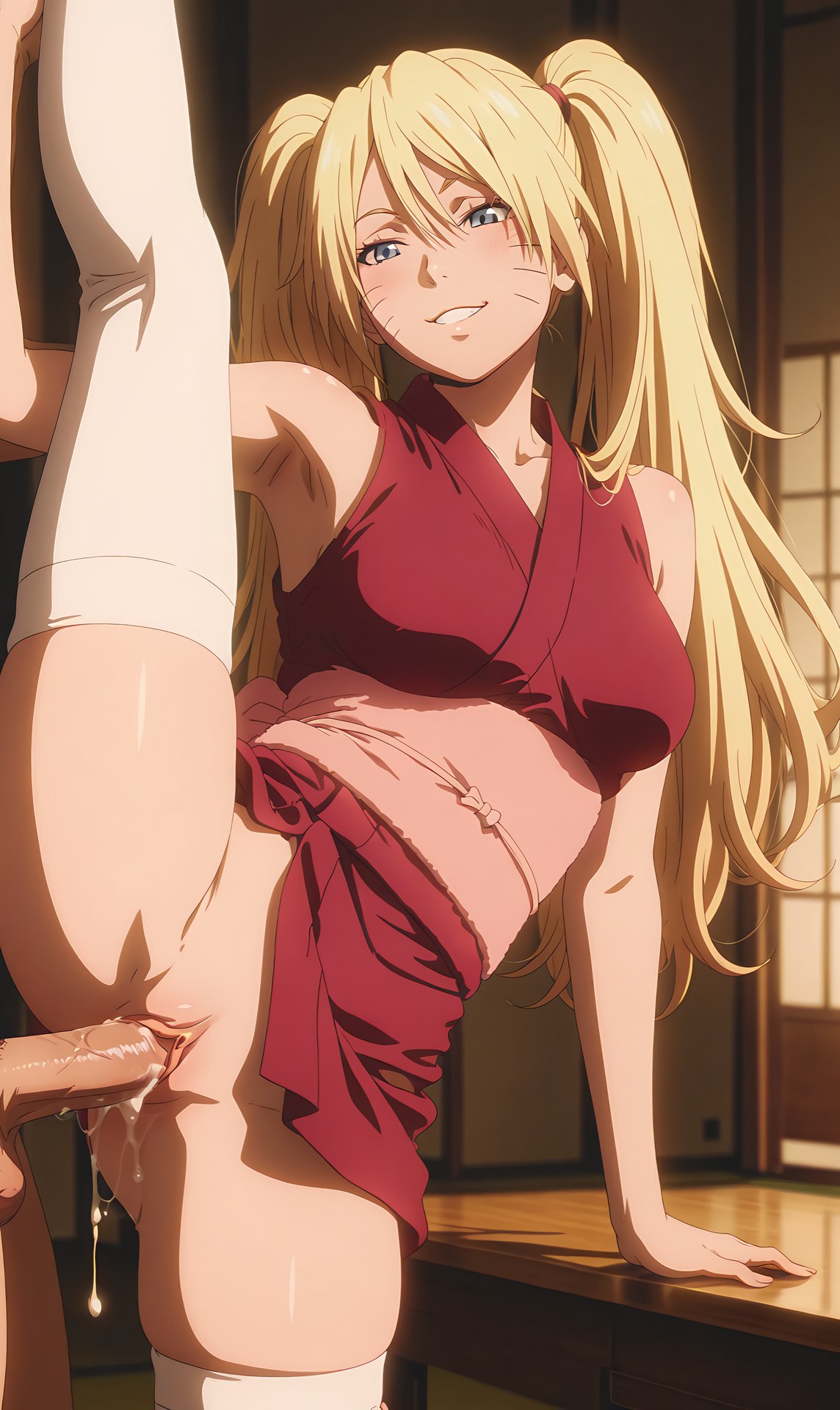 AI Generated Anime Girl - Uzumaki Naruko: Tight Outfit Private Nude Exposed Vagina 19P