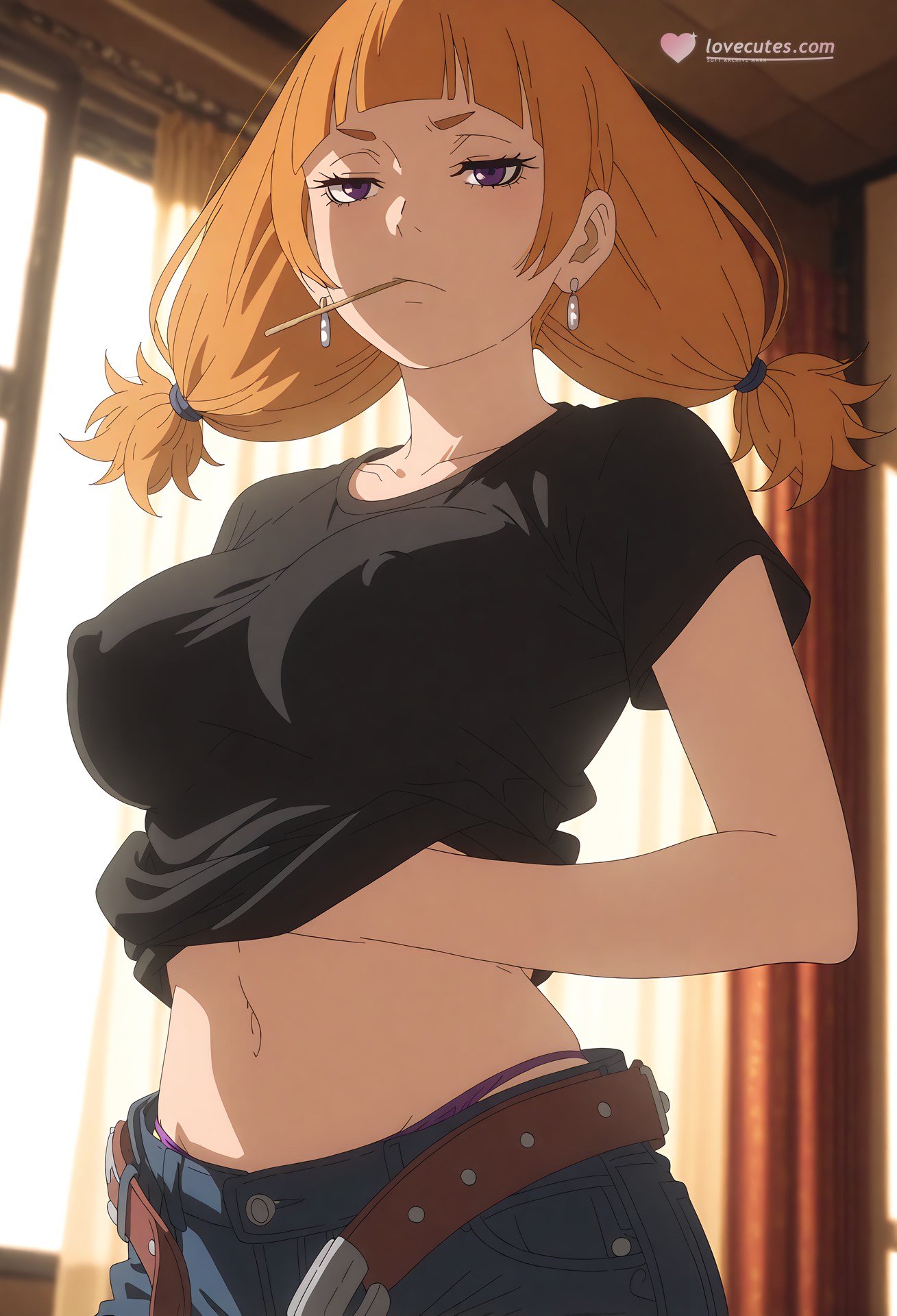 AI Generated Anime Girl - 火影忍者 风祭萌黄：白丝蕾丝内衣露穴 34P