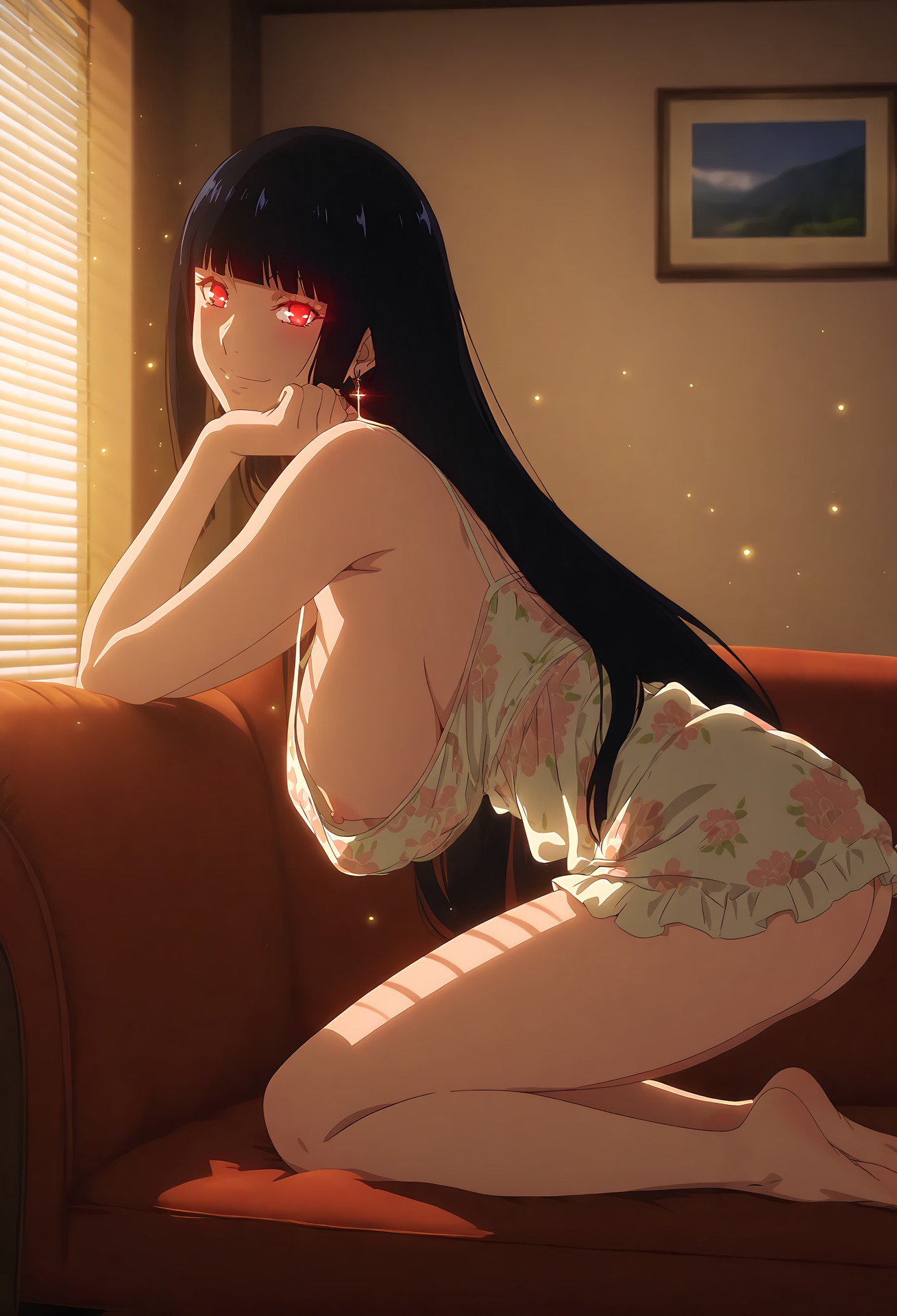AI Generated Anime Girl - Kakegurui Jabami Yumeko: Black Stockings Private Room Exposed 39P