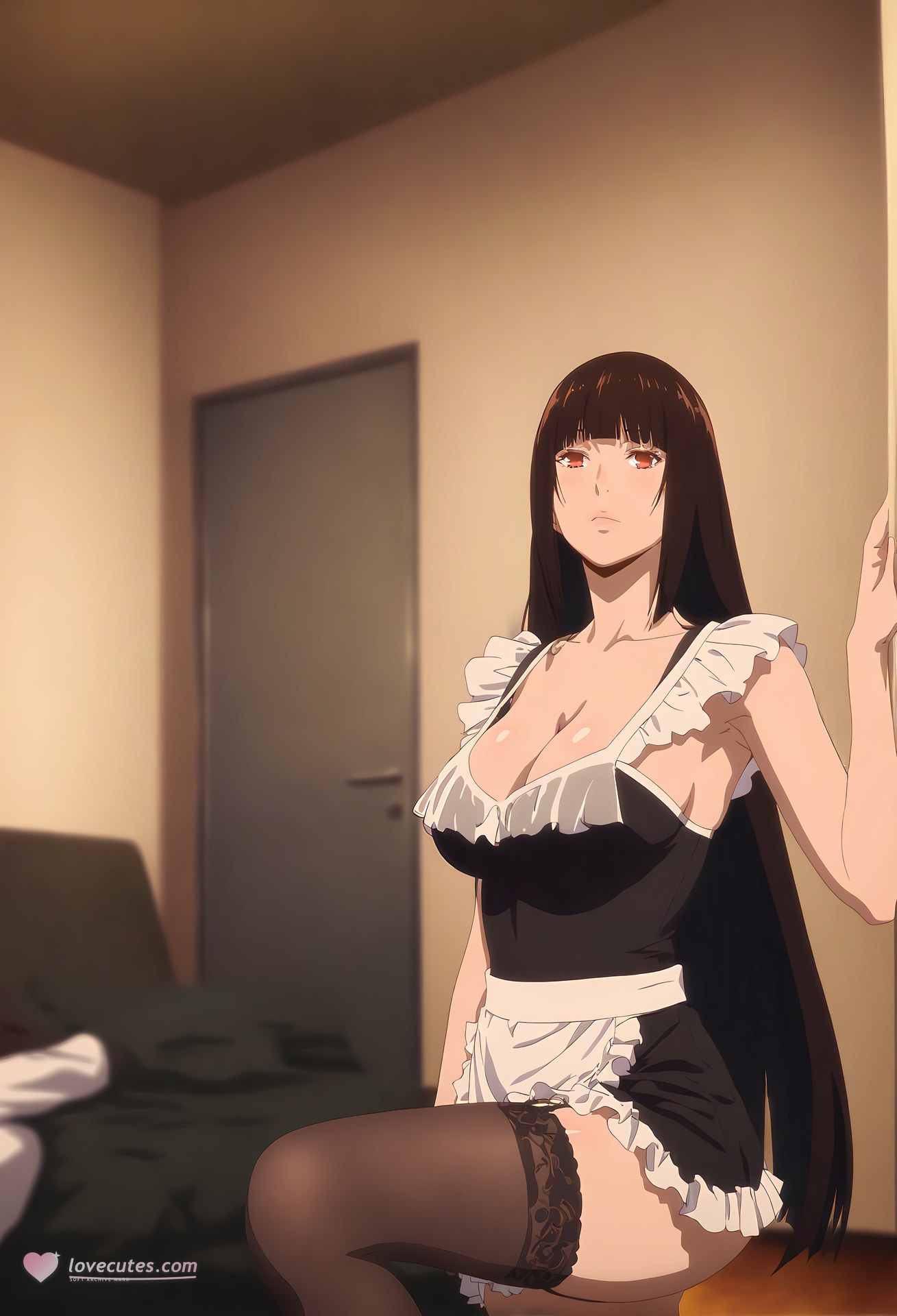 AI Generated Anime Girl - Kakegurui Jabami Yumeko: Black Stockings Private Room Exposed 39P