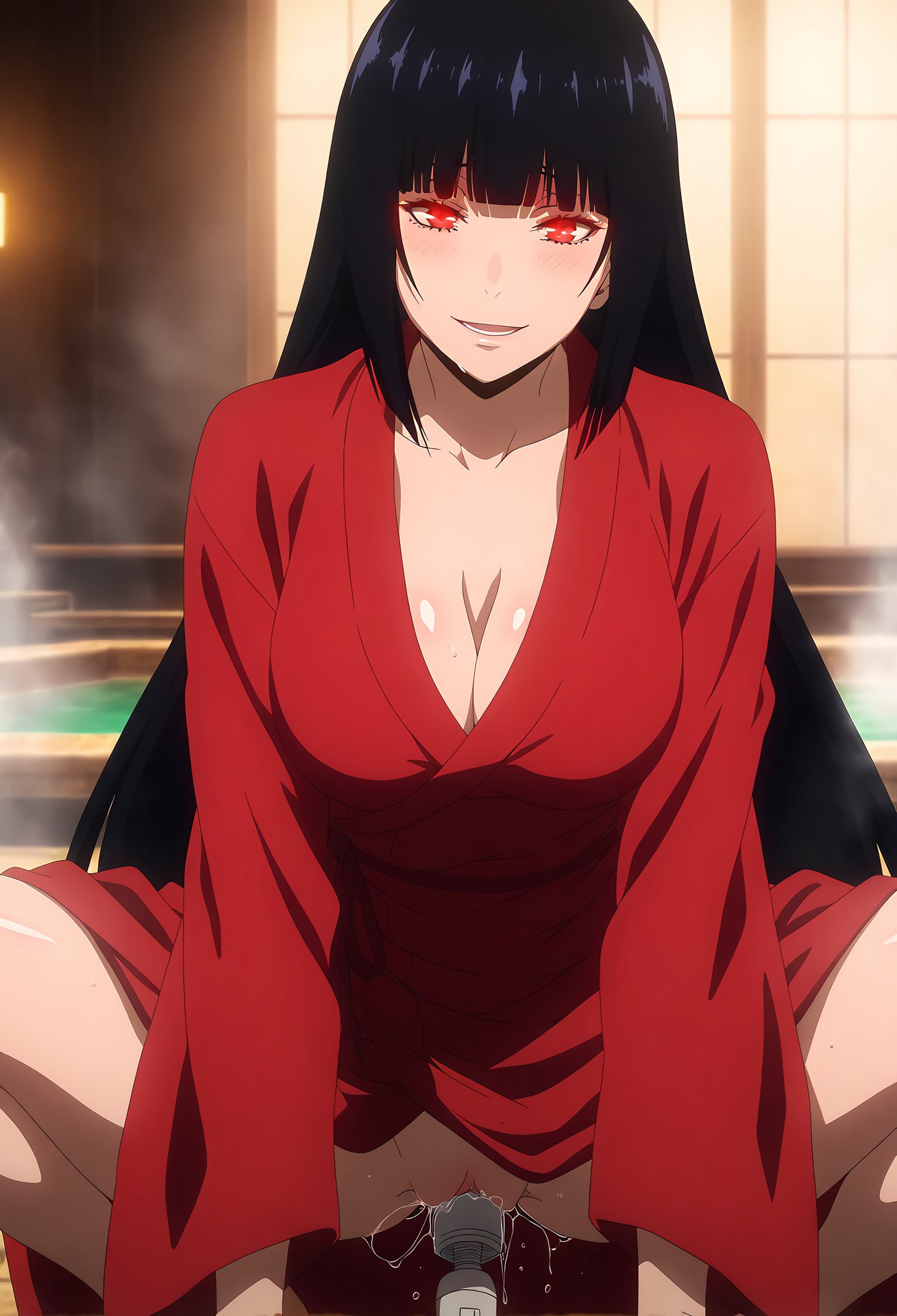 AI Generated Anime Girl - Kakegurui Jabami Yumeko: Black Stockings Private Room Exposed 39P