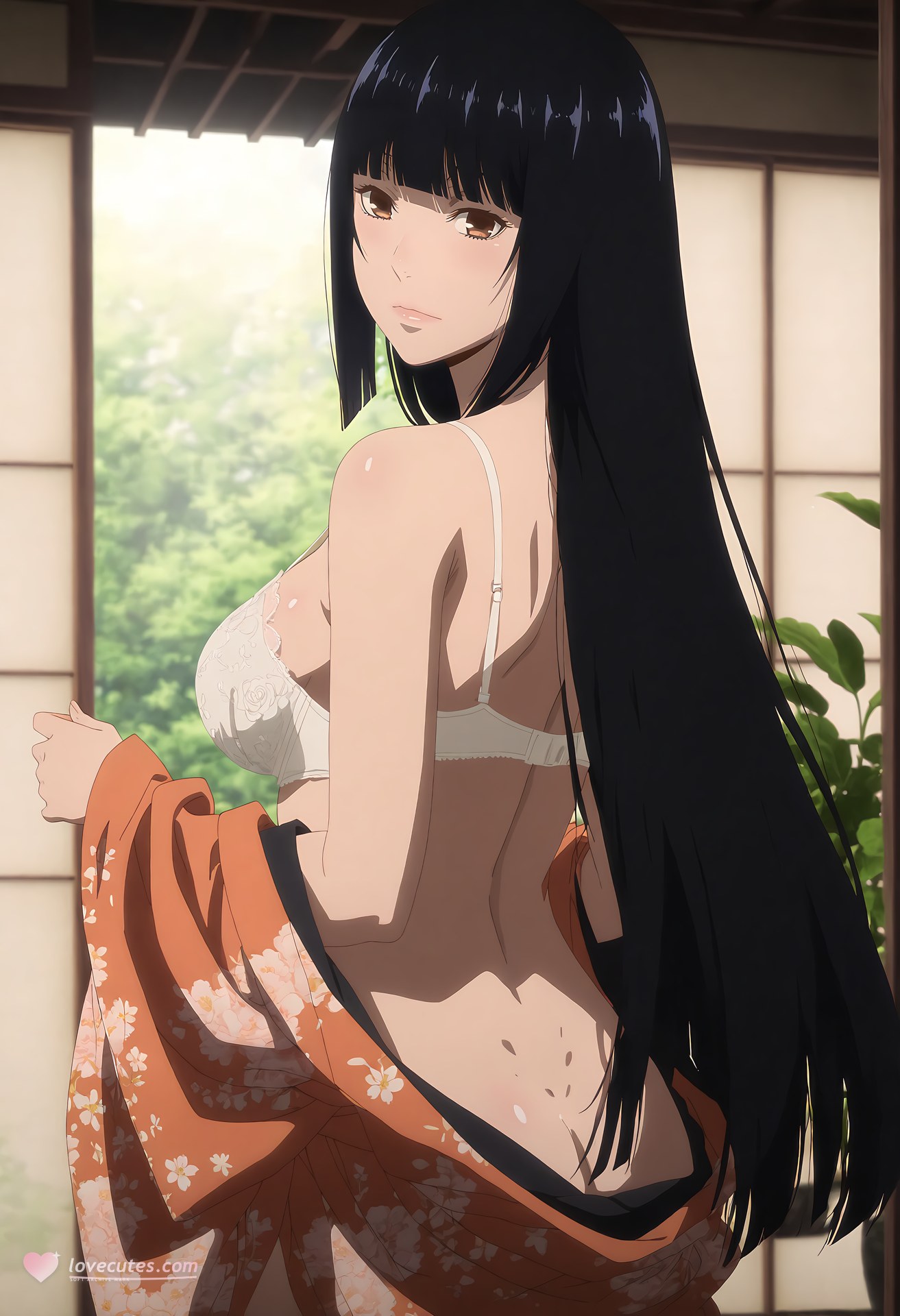 AI Generated Anime Girl - Kakegurui Jabami Yumeko: Black Stockings Private Room Exposed 39P