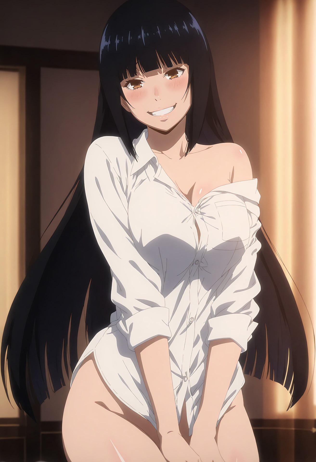 AI Generated Anime Girl - Kakegurui Jabami Yumeko: Black Stockings Private Room Exposed 39P