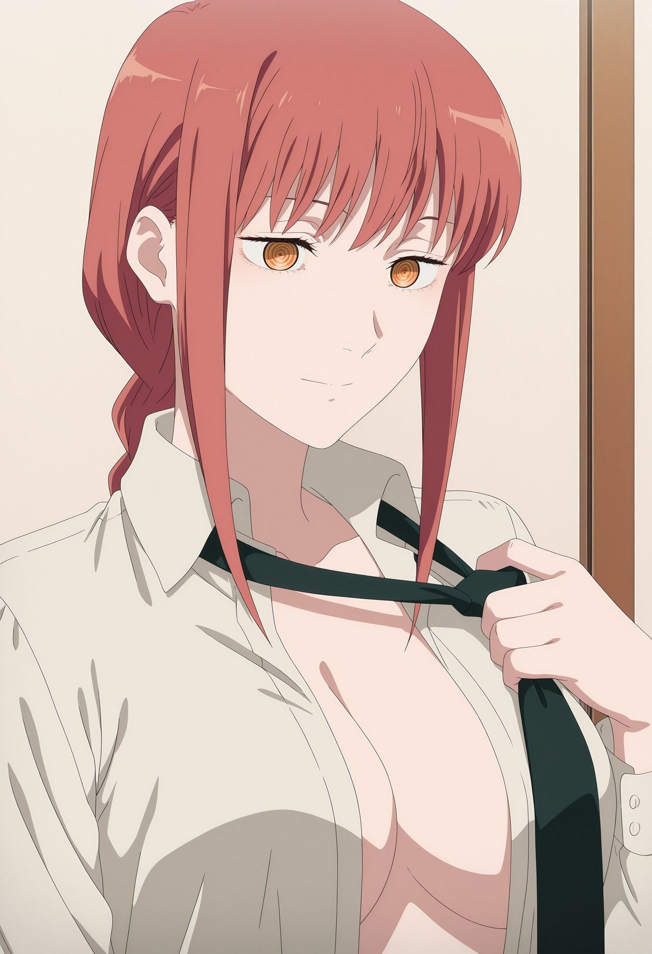 AI Generated Anime Girl - Chainsaw Man Makima: Swimsuit Office Exposed Hole 48P