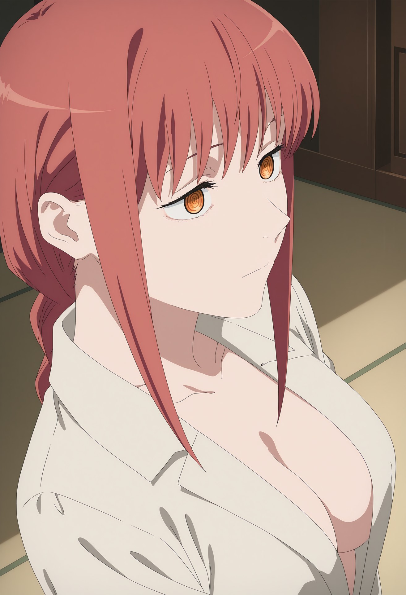 AI Generated Anime Girl - Chainsaw Man Makima: Swimsuit Office Exposed Hole 48P