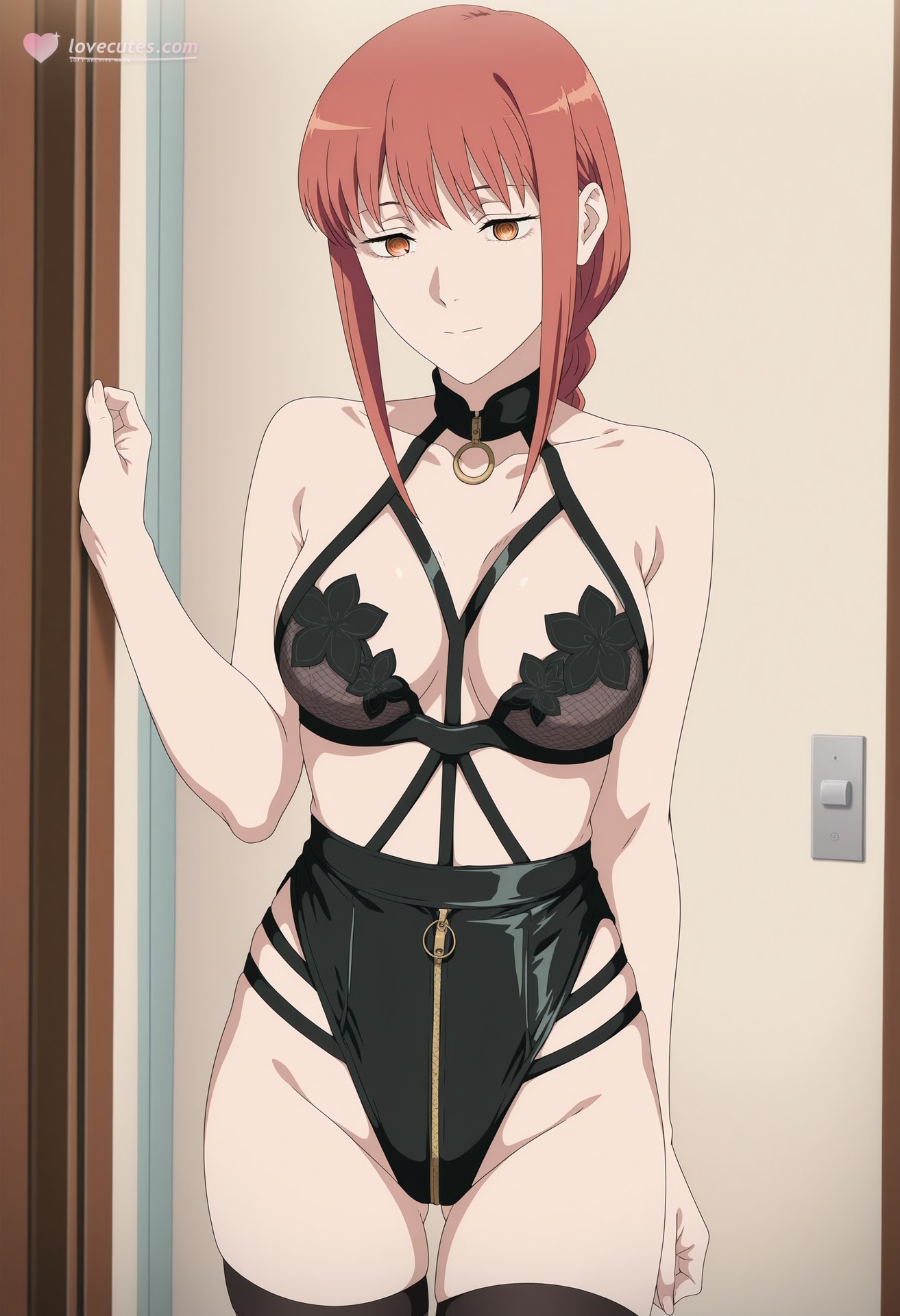 AI Generated Anime Girl - Chainsaw Man Makima: Swimsuit Office Exposed Hole 48P