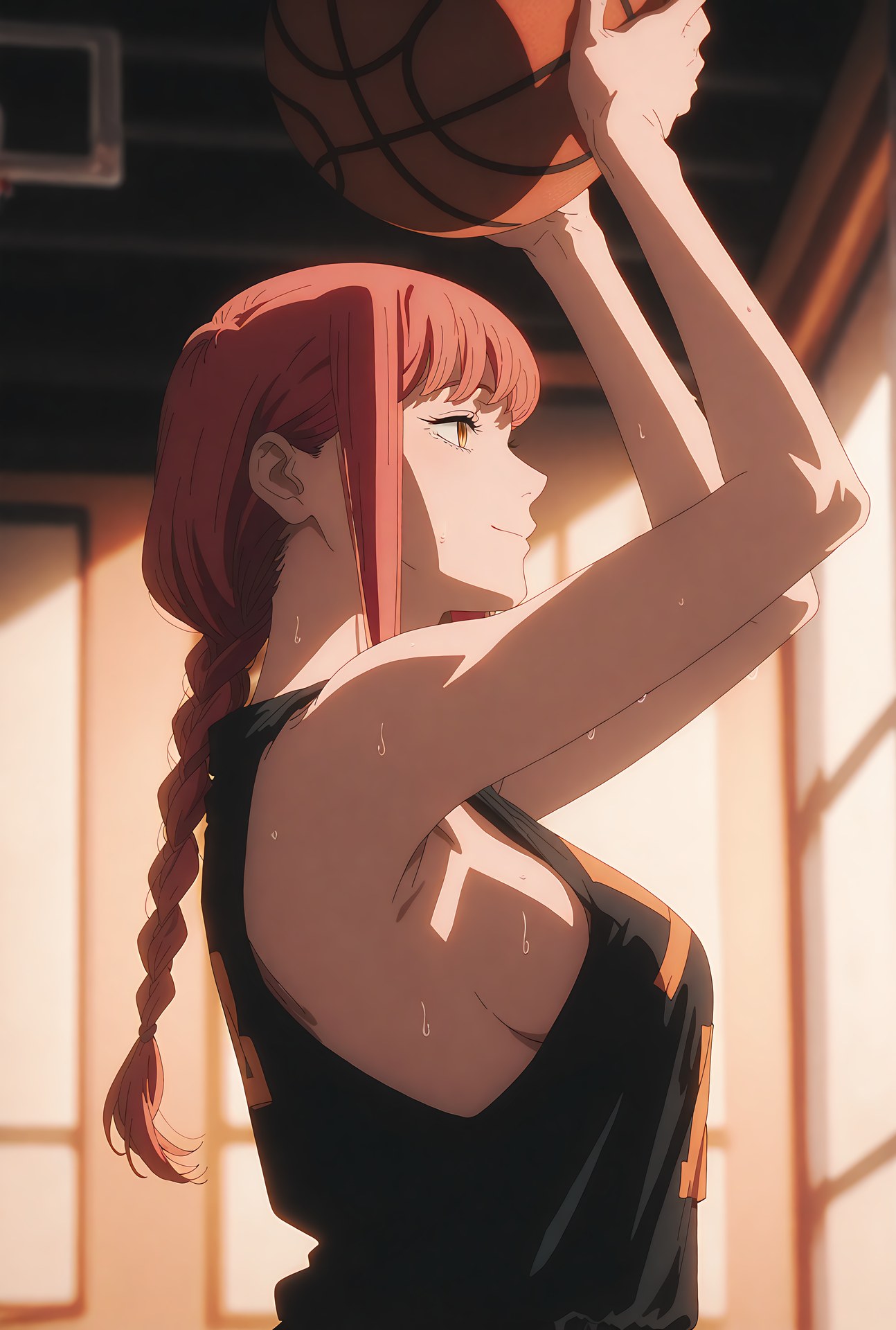 AI Generated Anime Girl - 电锯人 玛奇玛：泳装办公室露穴 48P