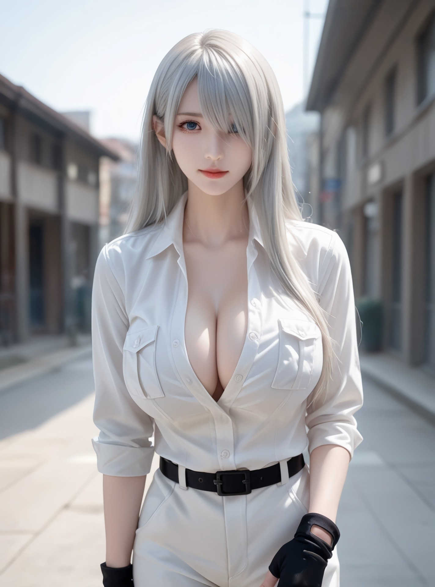 สาวอนิเมะสร้างโดย AI - 白血球：ชุดรัดรูปส่วนตัว露穴 89P