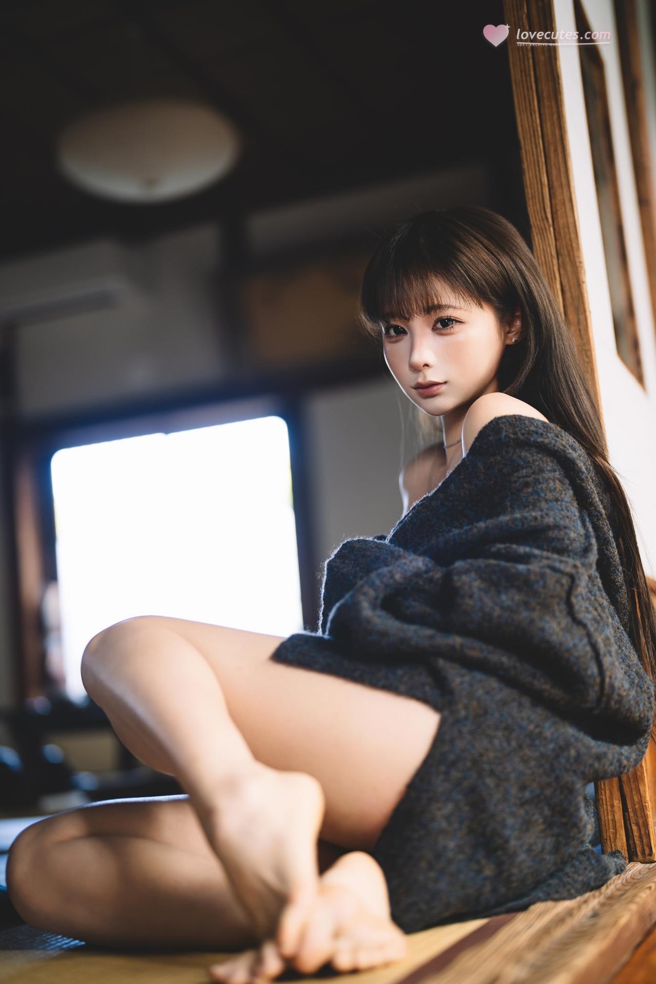 [私房] 蠢沫沫 - Quýt: Căn nhà gỗ kiểu Nhật áo len đen nội y riêng tư 30P