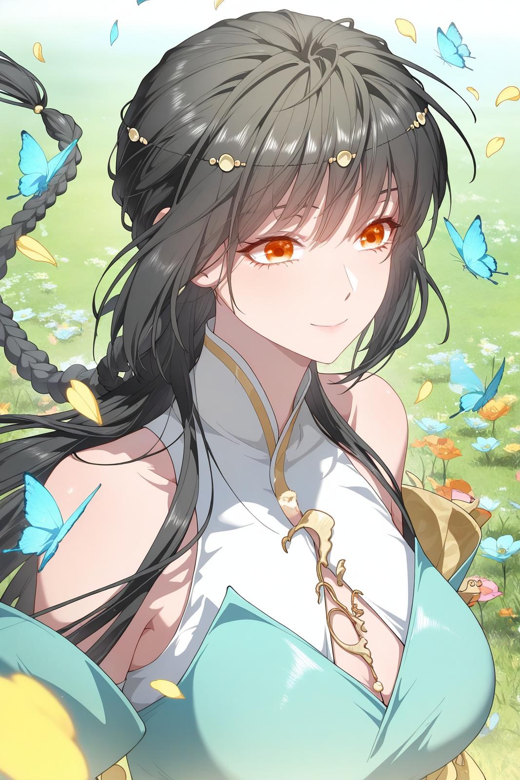 AI Generated Anime Girl - 秋无际：ถ่ายบนเตียงในชุดถุงน่องดำ โชว์จุดซ่อนเร้น 112P