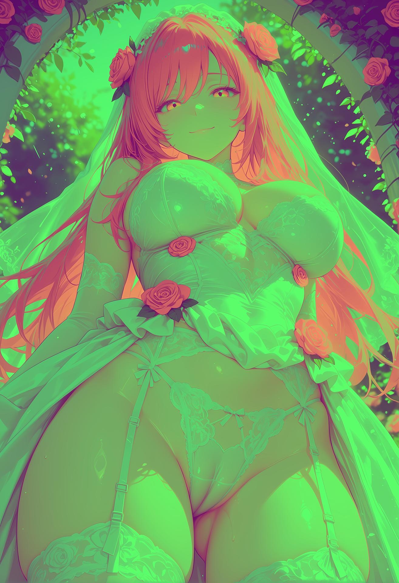 AI Generated Anime Girl - 胜利女神：妮姬 拉毗：紧身衣私房露穴 100P