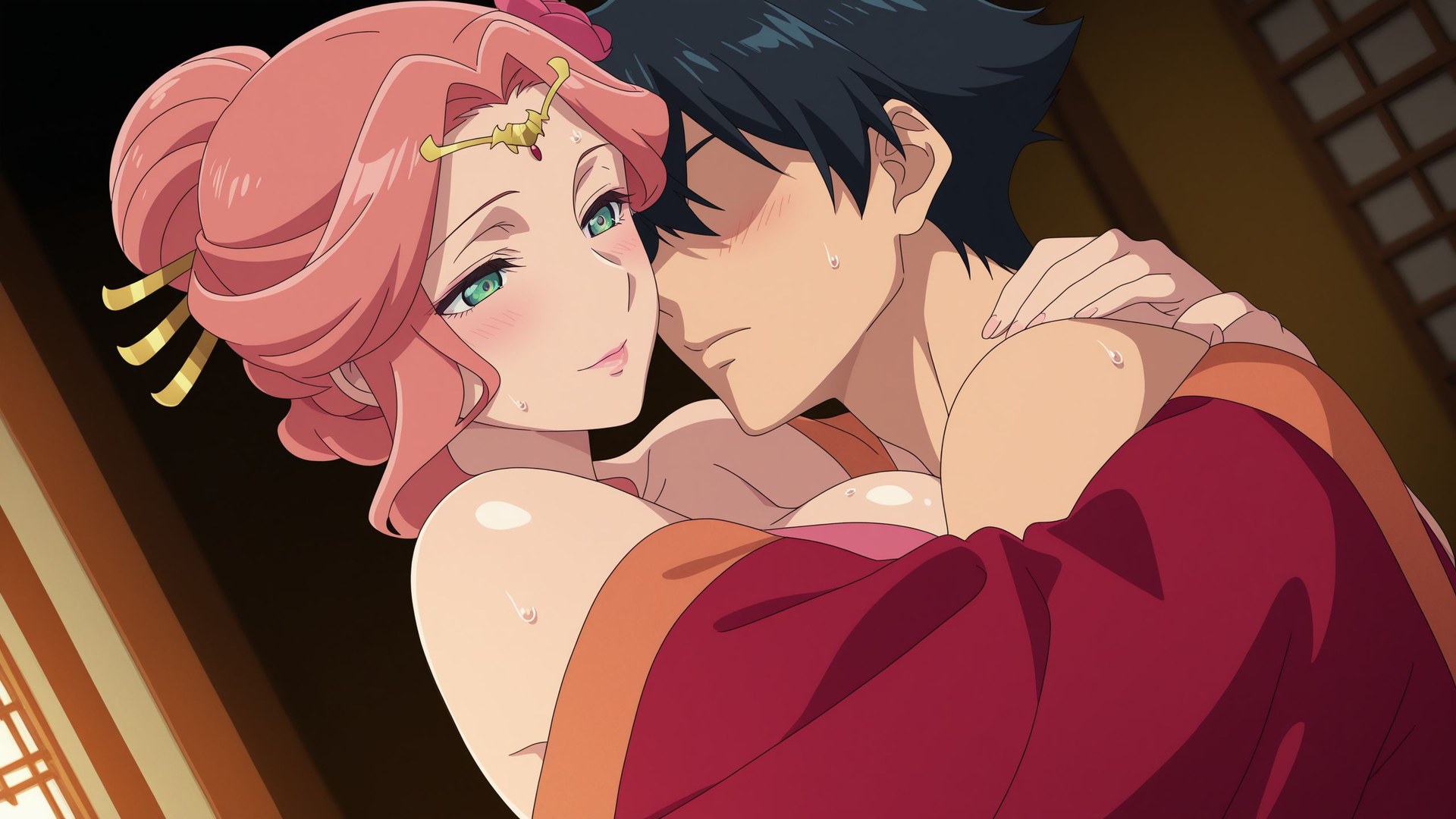 AI Generated Anime Girl - The Apothecary Diaries Gyokuyo-hime: Palace Bedroom Bedside Shots with Exposed Vulva 250P