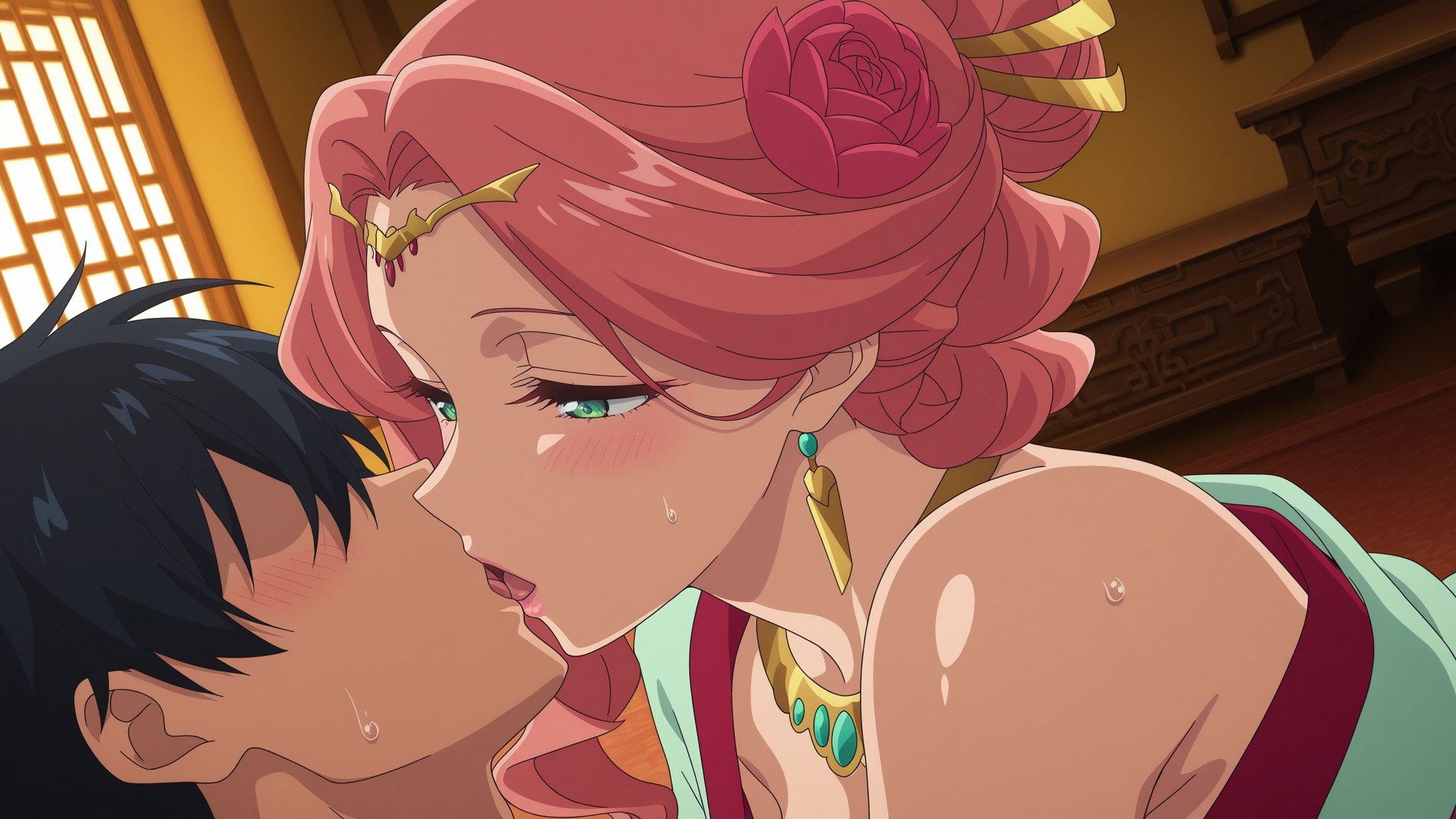 AI Generated Anime Girl - 药屋少女的呢喃 玉叶妃：宫廷寝宫床拍露穴 250P