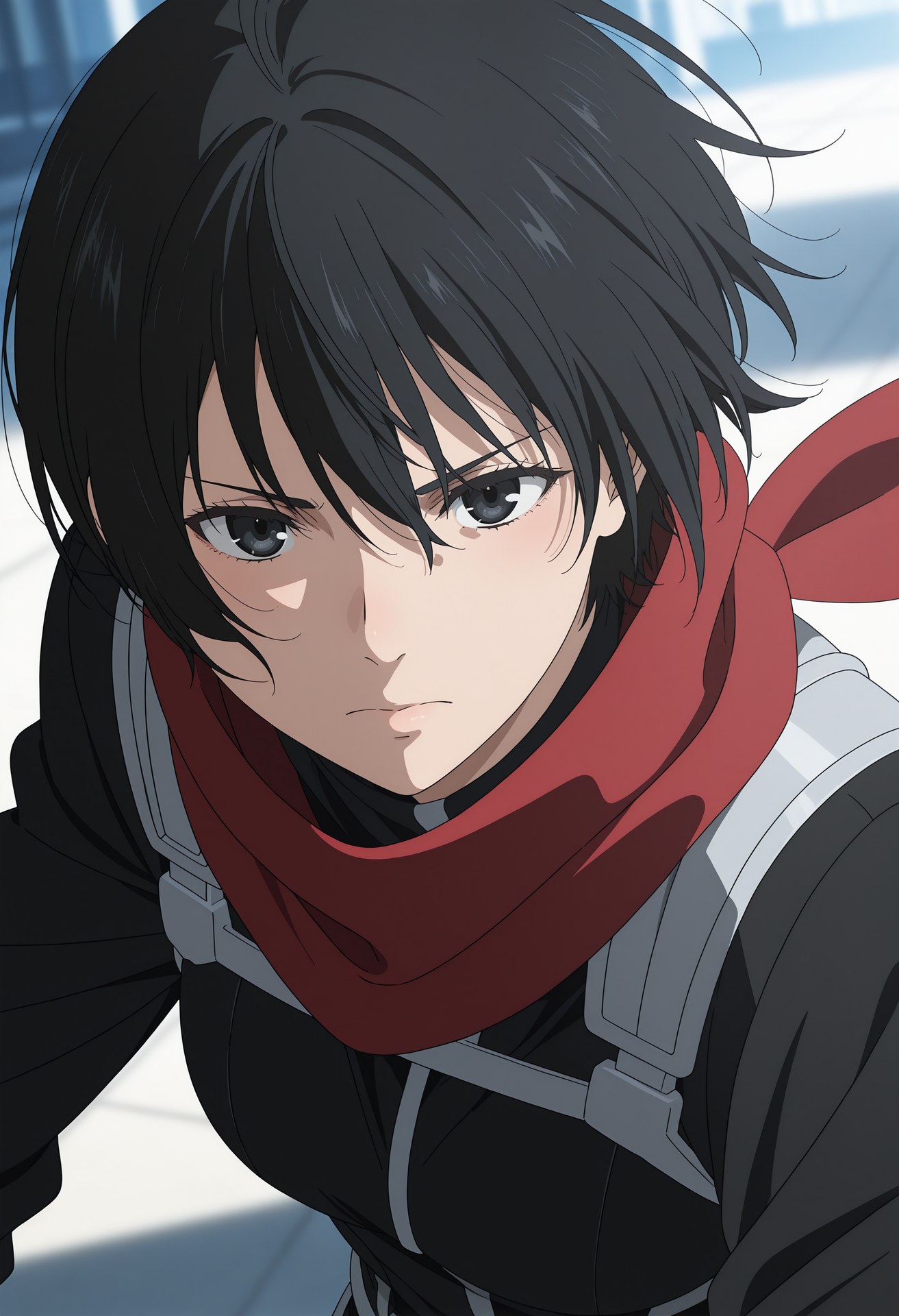 AI Generated Anime Girl - 进击的巨人 三笠·阿克曼：白丝蕾丝内衣浴室露点 124P