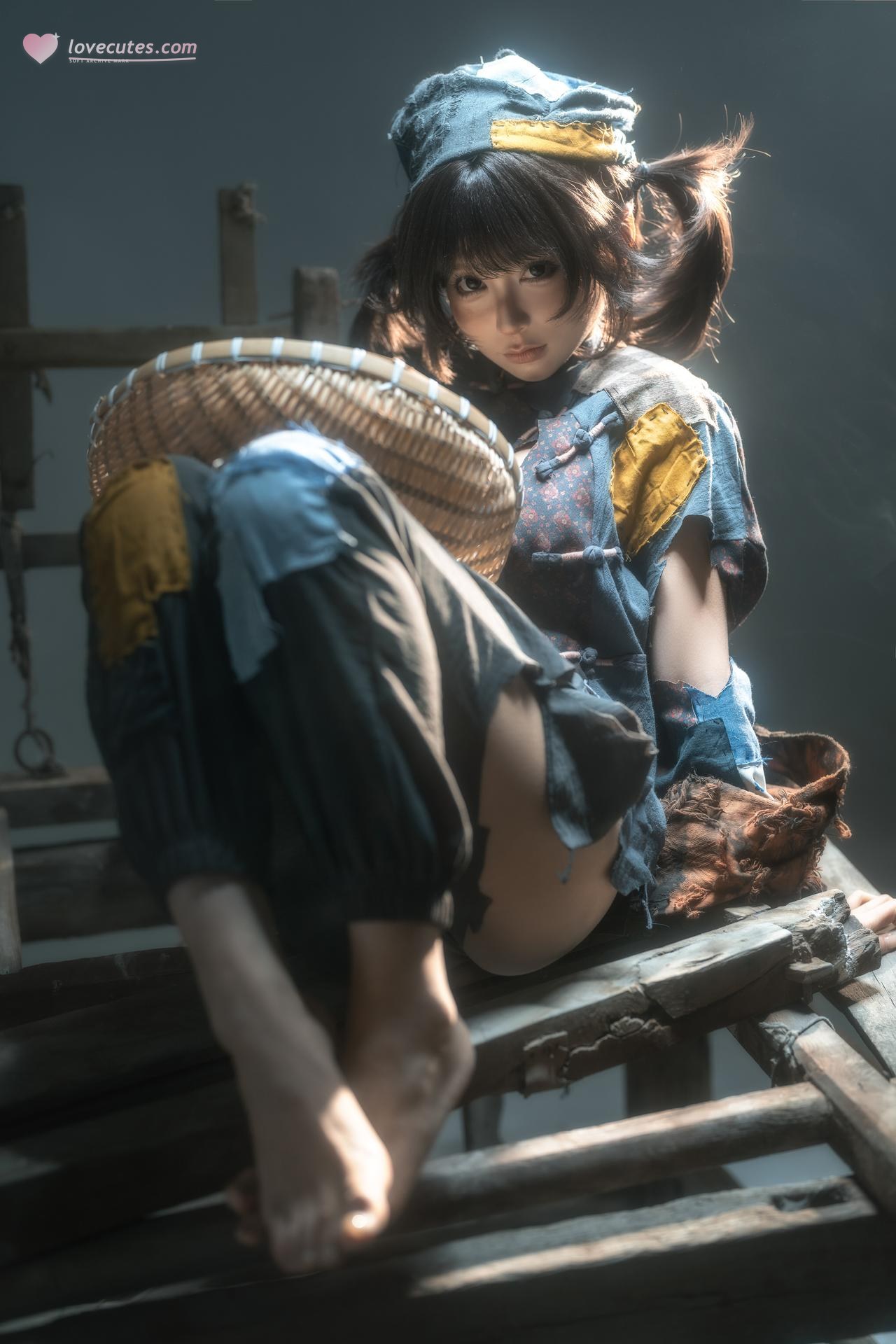 [写真] 蠢沫沫 - 小乞丐：ชุดเอี๊ยมเก่า ฉากควัน และเรียวขาสวย 23P1V