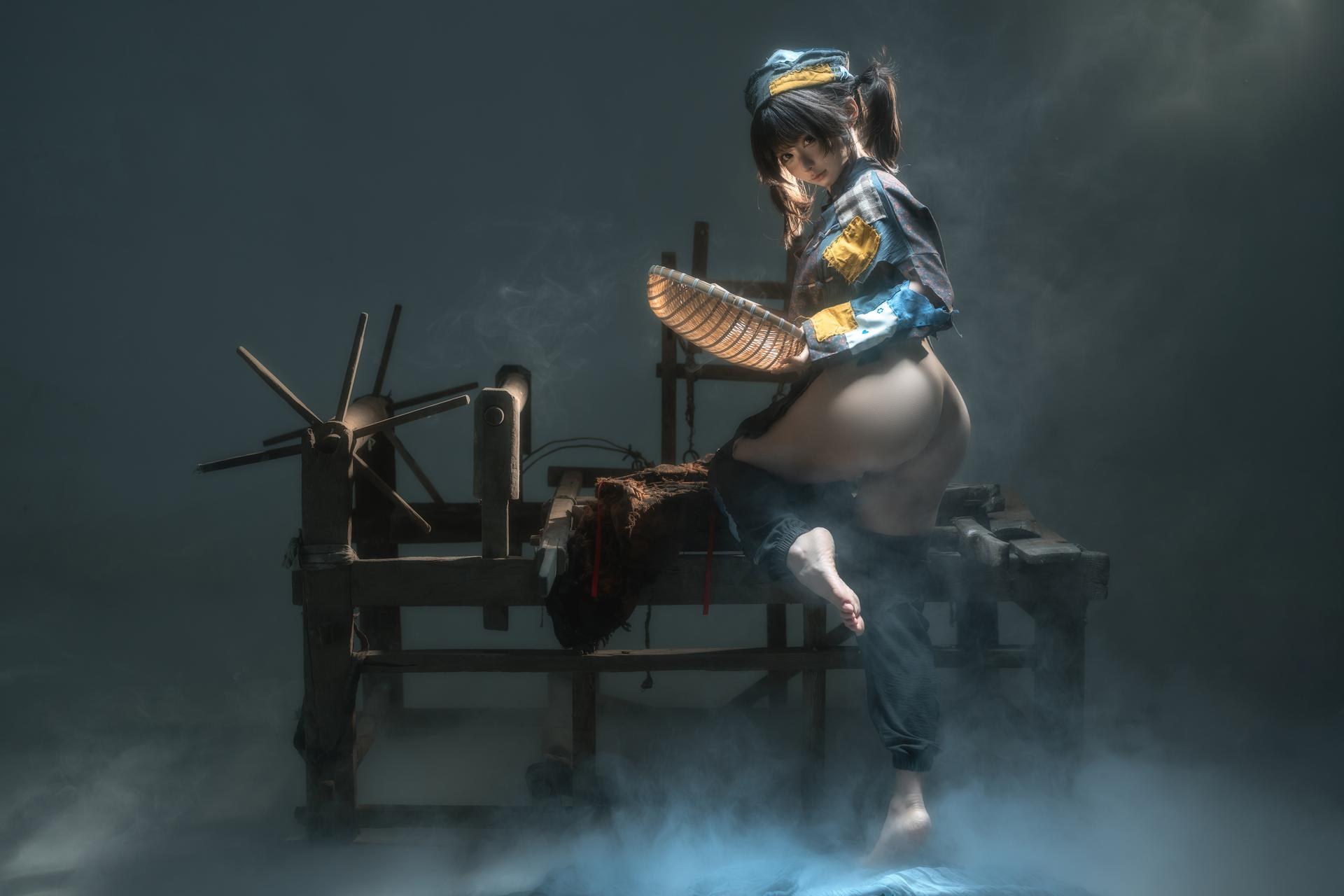 [写真] 蠢沫沫 - 小乞丐：ชุดเอี๊ยมเก่า ฉากควัน และเรียวขาสวย 23P1V