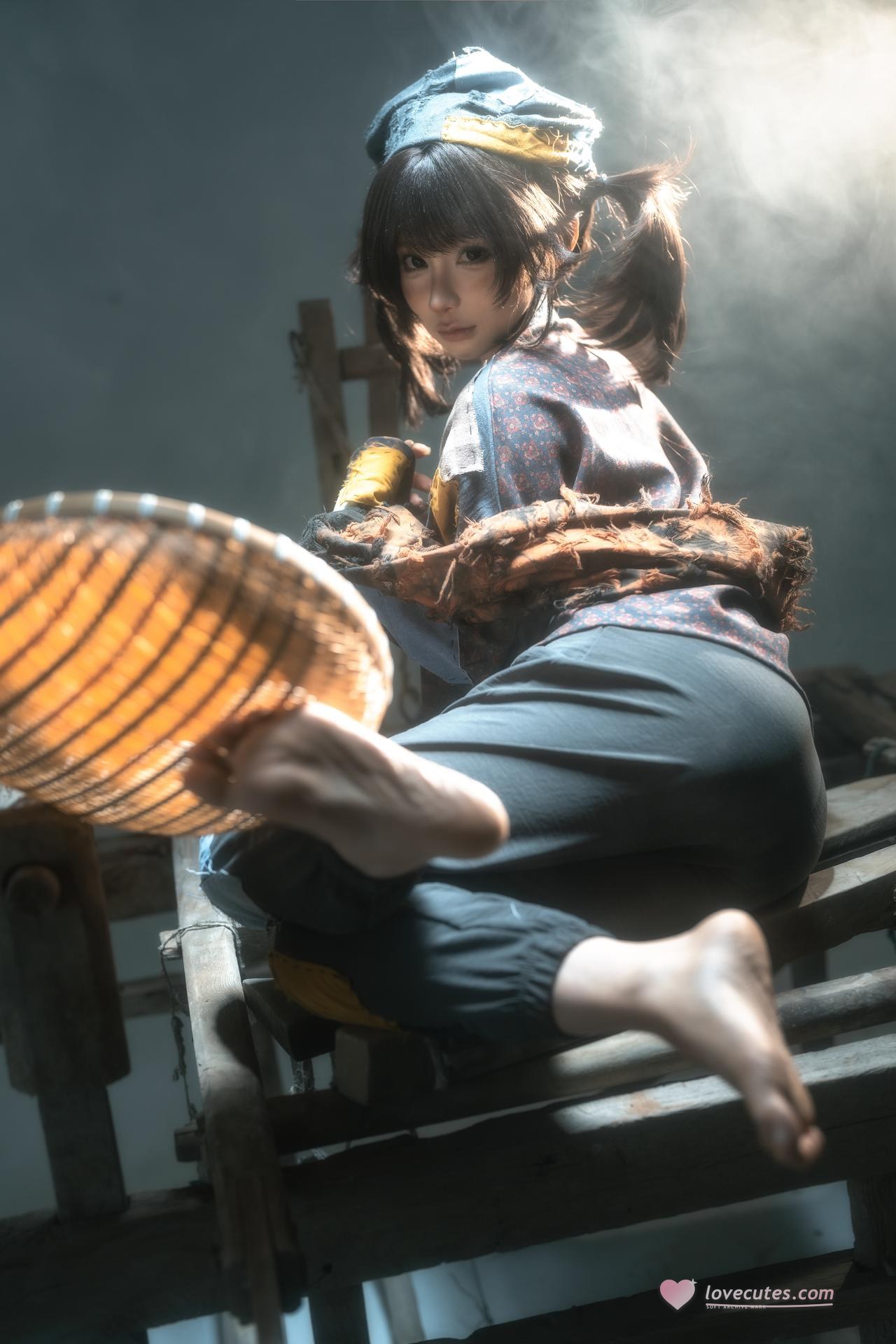 [写真] 蠢沫沫 - 小乞丐：ชุดเอี๊ยมเก่า ฉากควัน และเรียวขาสวย 23P1V