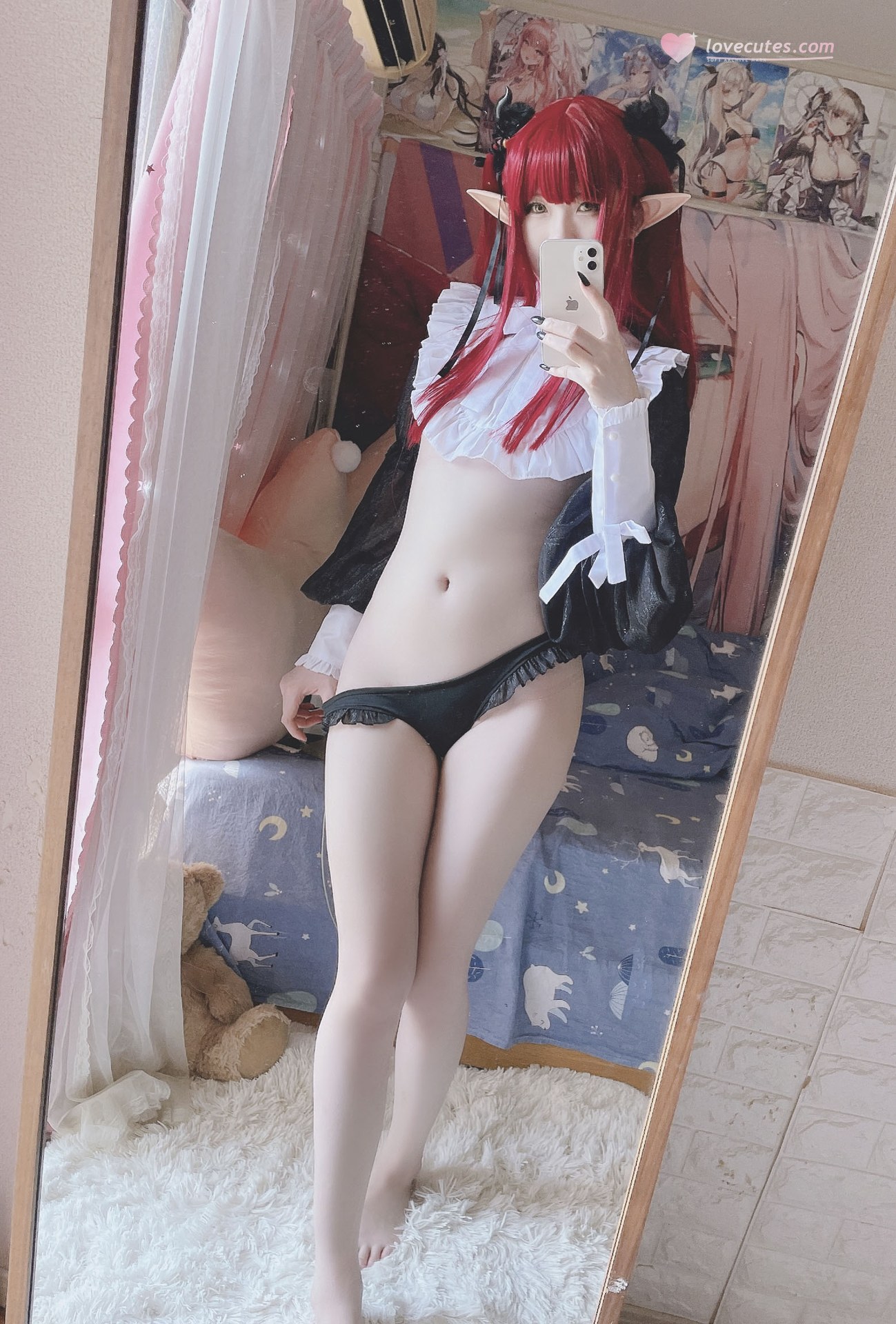 [cosplay] 习呆呆 - 喜多川海夢小悪魔：赤髪露点再現 14P
