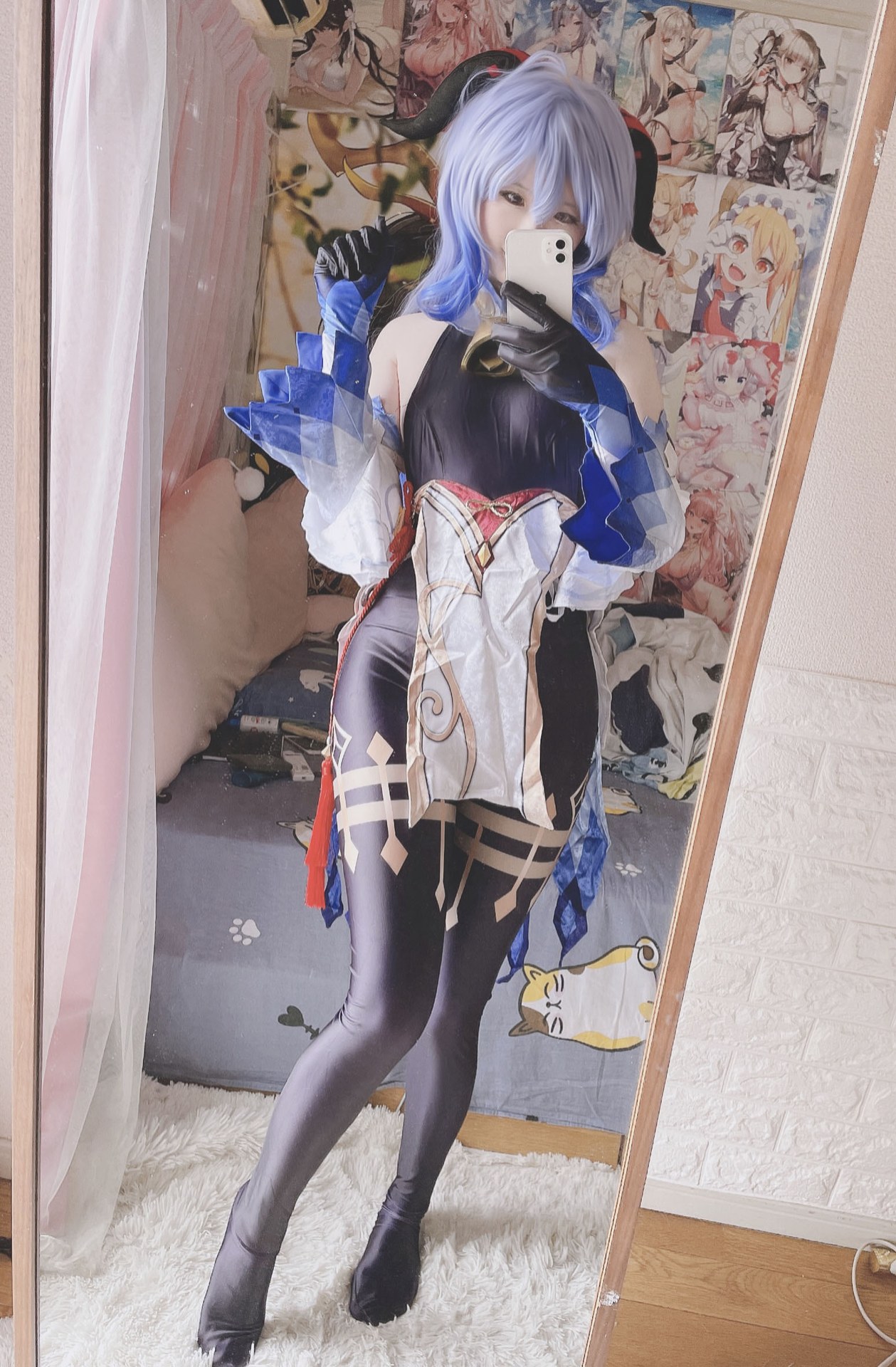 [cosplay] 习呆呆 - กานหยู：ผมสีน้ำเงิน露点大尺度还原 12P1V