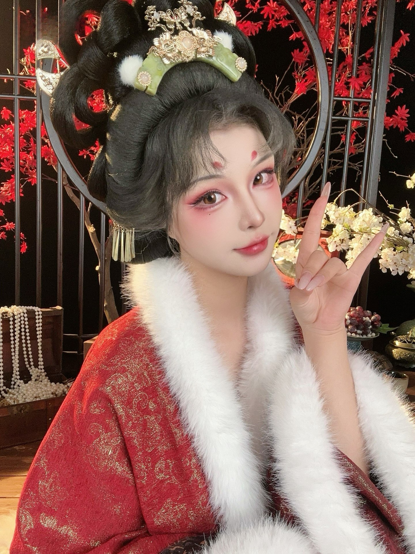 [cosplay] yuuhui玉汇 - 妲己Daji the Fox：หูจิ้งจอกโบราณสไตล์จีนสีแดง ขนาดใหญ่ 42P