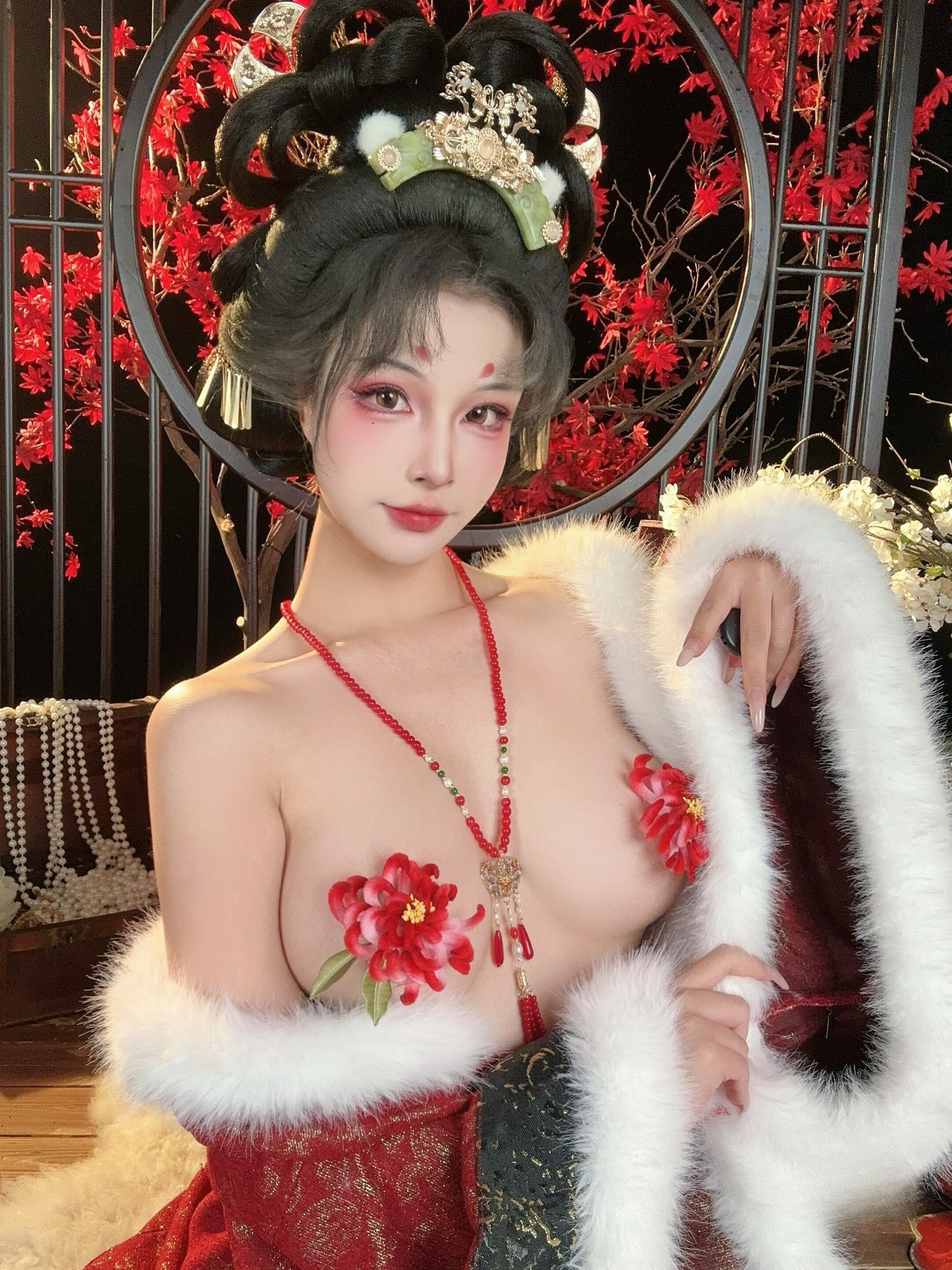 [cosplay] yuuhui玉汇 - 妲己Daji the Fox：หูจิ้งจอกโบราณสไตล์จีนสีแดง ขนาดใหญ่ 42P