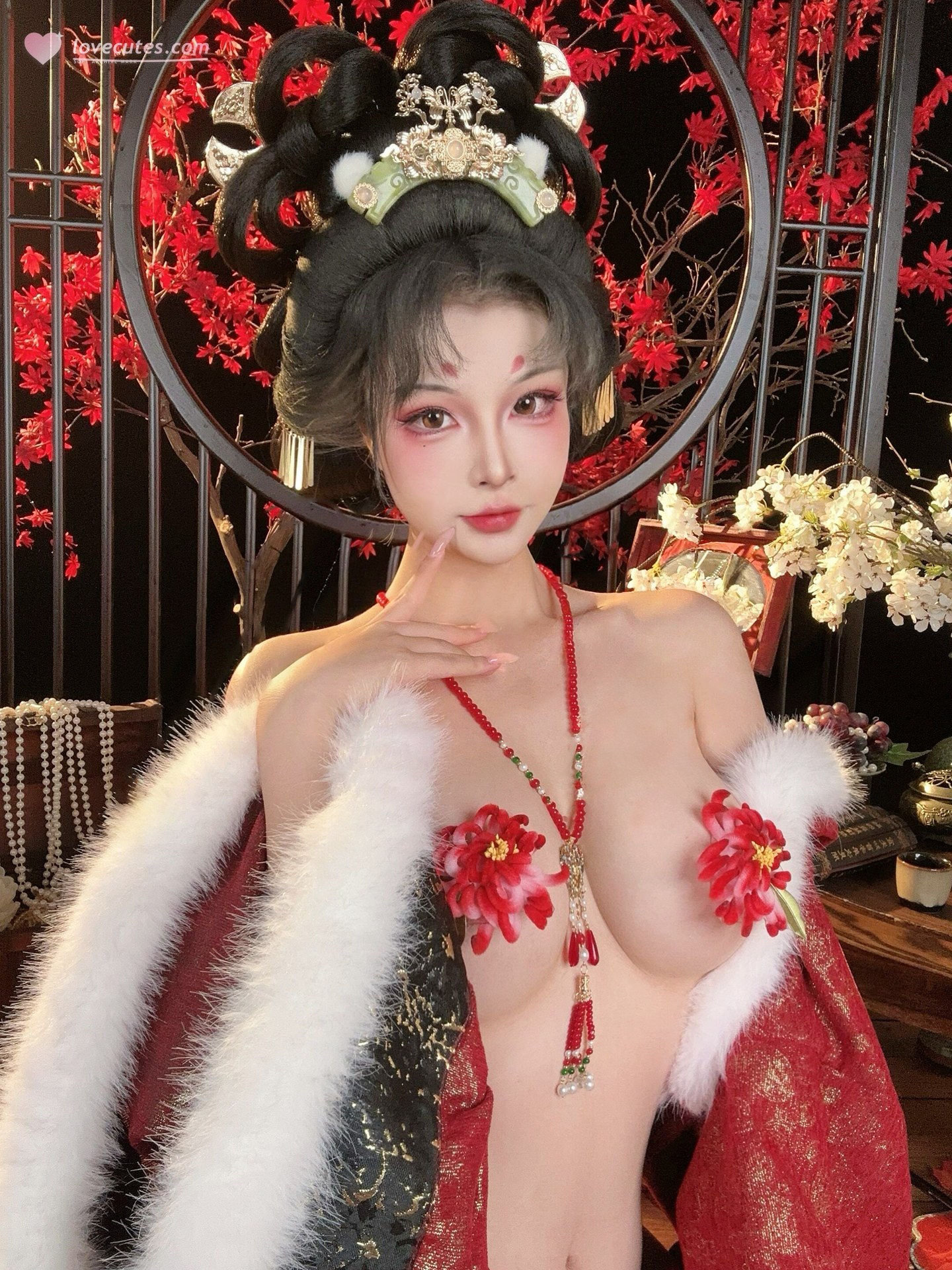 [cosplay] yuuhui玉汇 - 妲己Daji the Fox：หูจิ้งจอกโบราณสไตล์จีนสีแดง ขนาดใหญ่ 42P