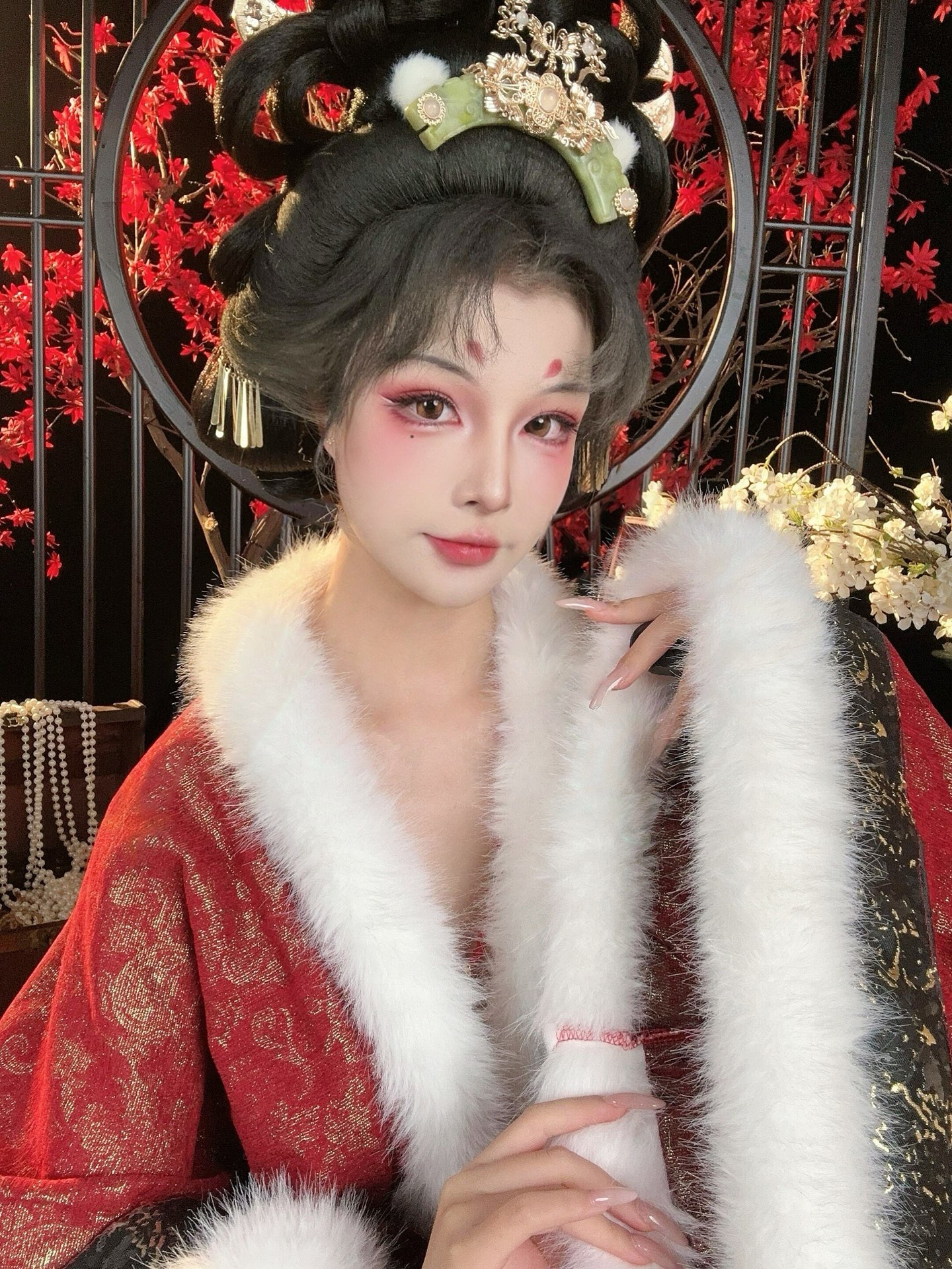 [cosplay] yuuhui玉汇 - 妲己Daji the Fox：Hồ yêu cổ phong đỏ quy mô lớn 42P