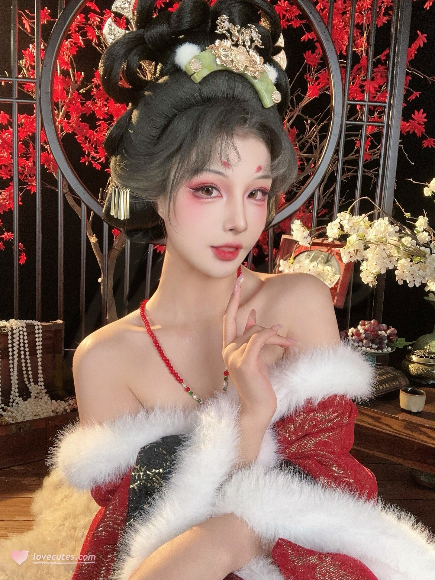 [cosplay] yuuhui玉汇 - 妲己Daji the Fox：Hồ yêu cổ phong đỏ quy mô lớn 42P