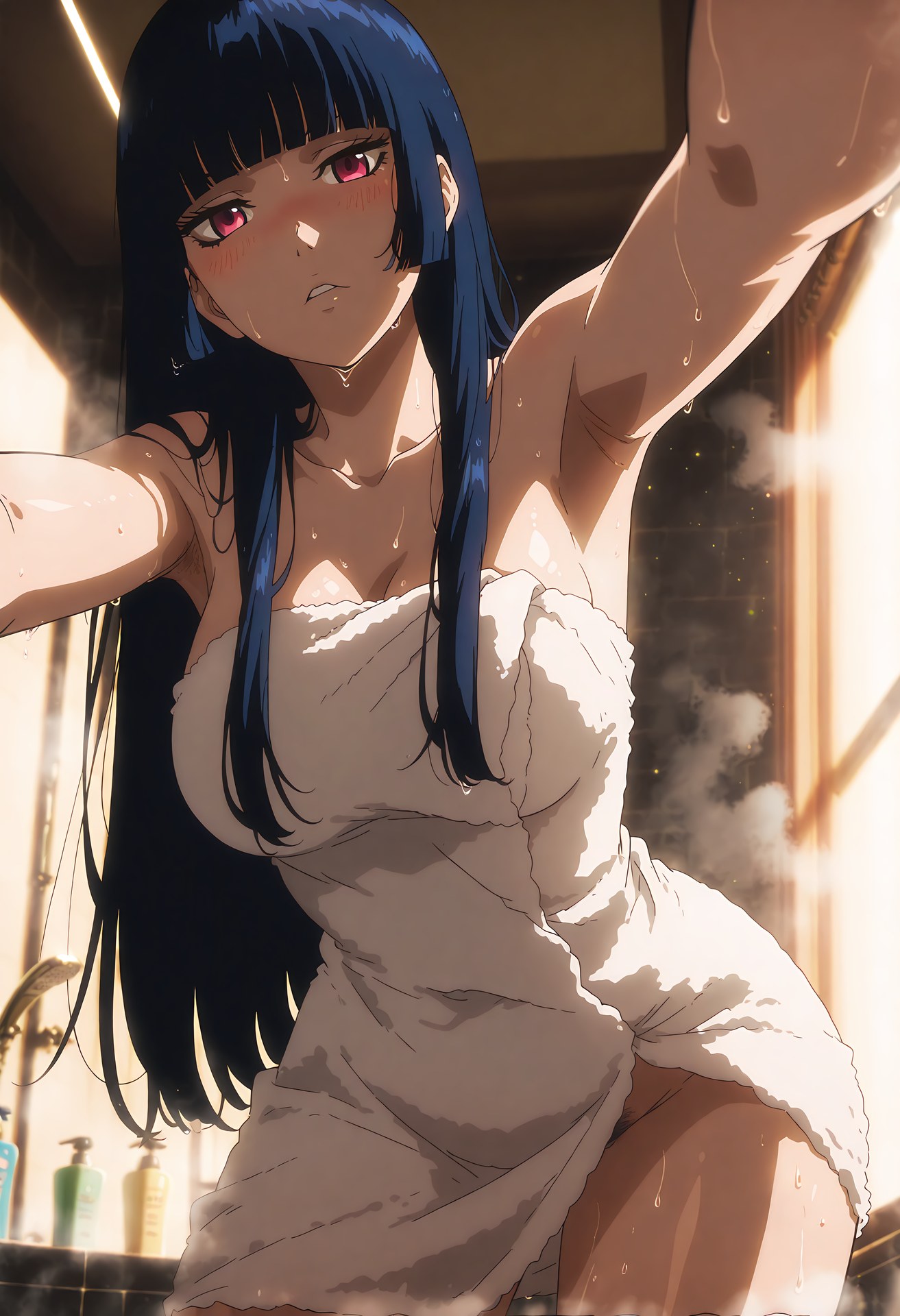 Cô gái anime do AI tạo - 银魂 今井信女：chụp phòng riêng trên giường lộ âm hộ 24P