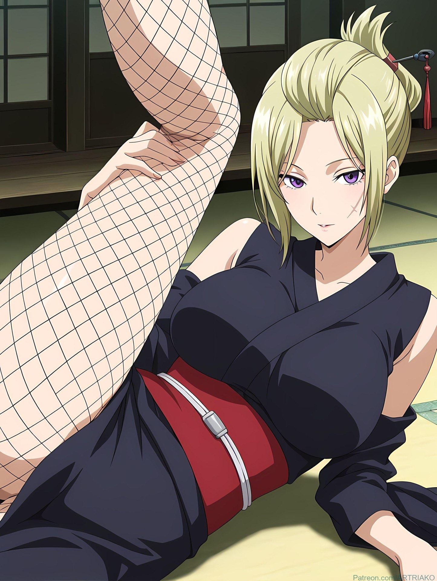 AI Generated Anime Girl - 银魂 月咏：紧身衣私房露穴 140P