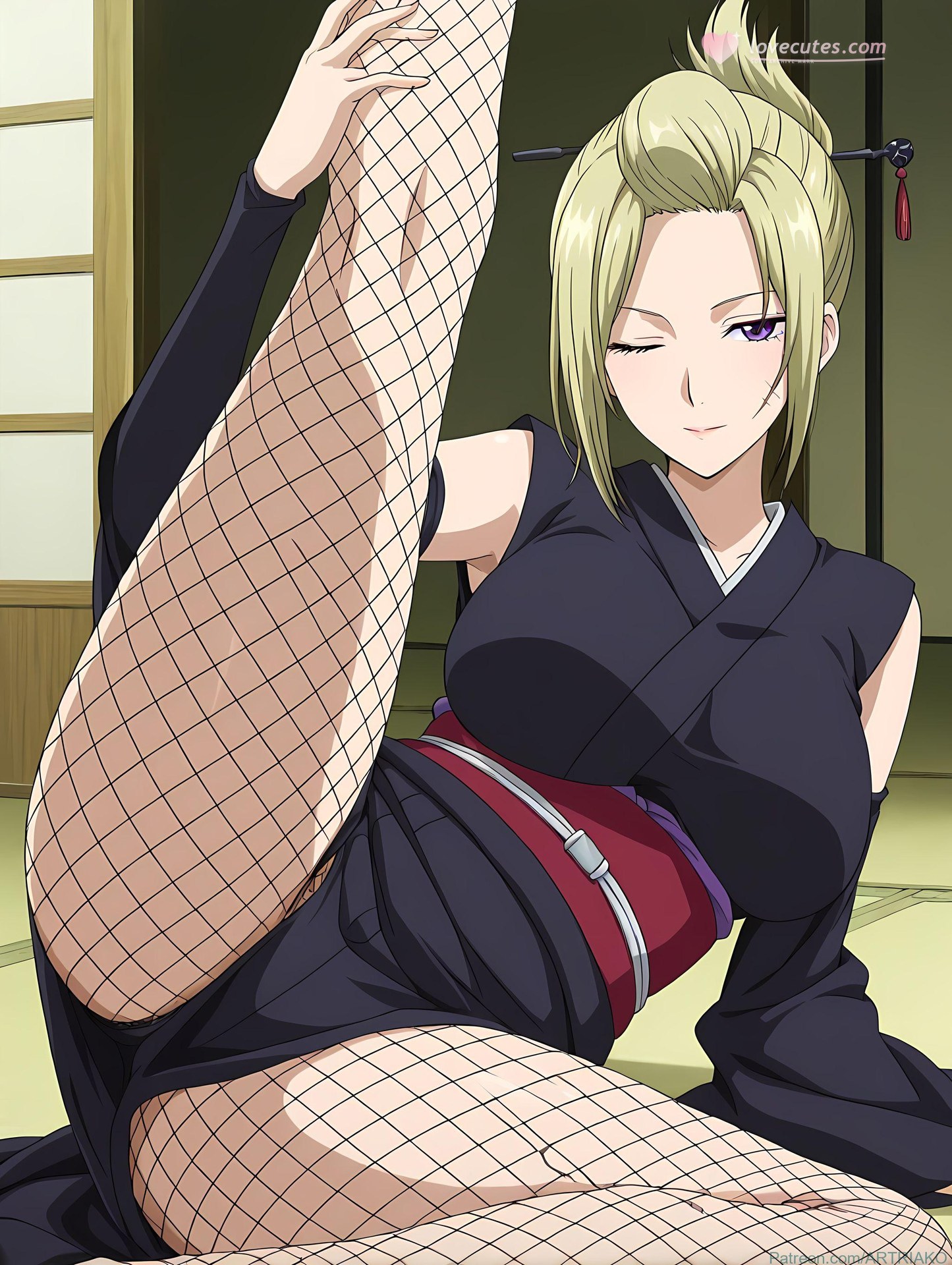AI Generated Anime Girl - 银魂 月咏：紧身衣私房露穴 140P