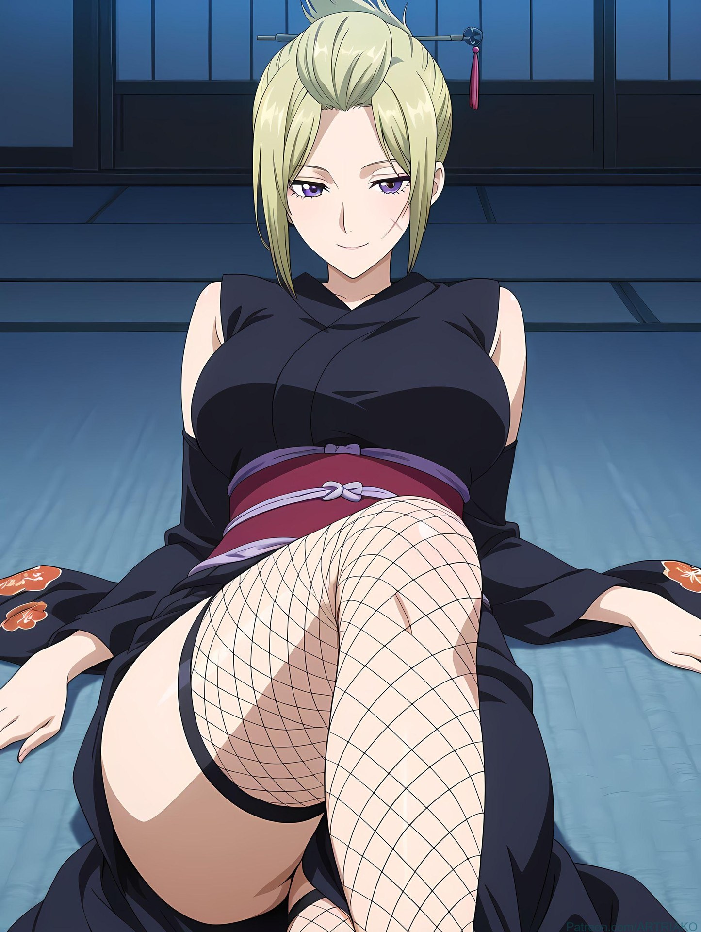 AI Generated Anime Girl - 银魂 月咏：紧身衣私房露穴 140P