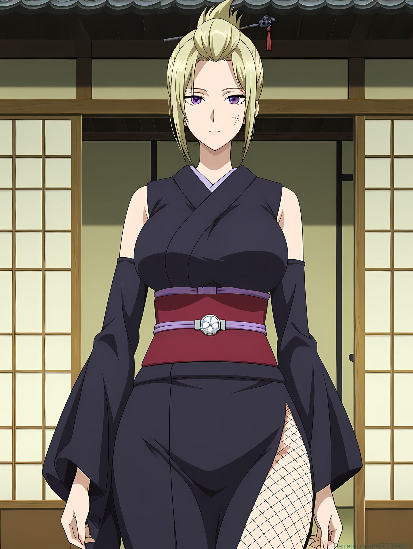 AI Generated Anime Girl - 银魂 月咏：紧身衣私房露穴 140P
