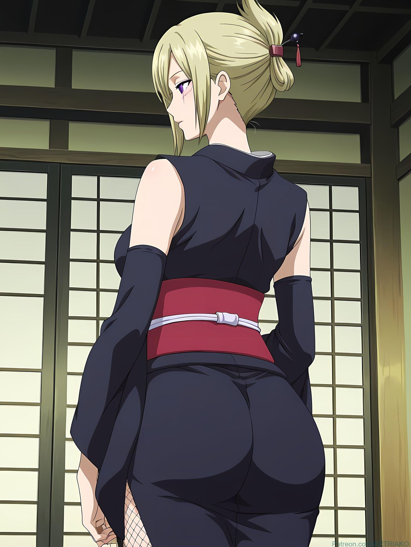 AI Generated Anime Girl - 銀魂 月詠：緊身衣私房露穴 140P