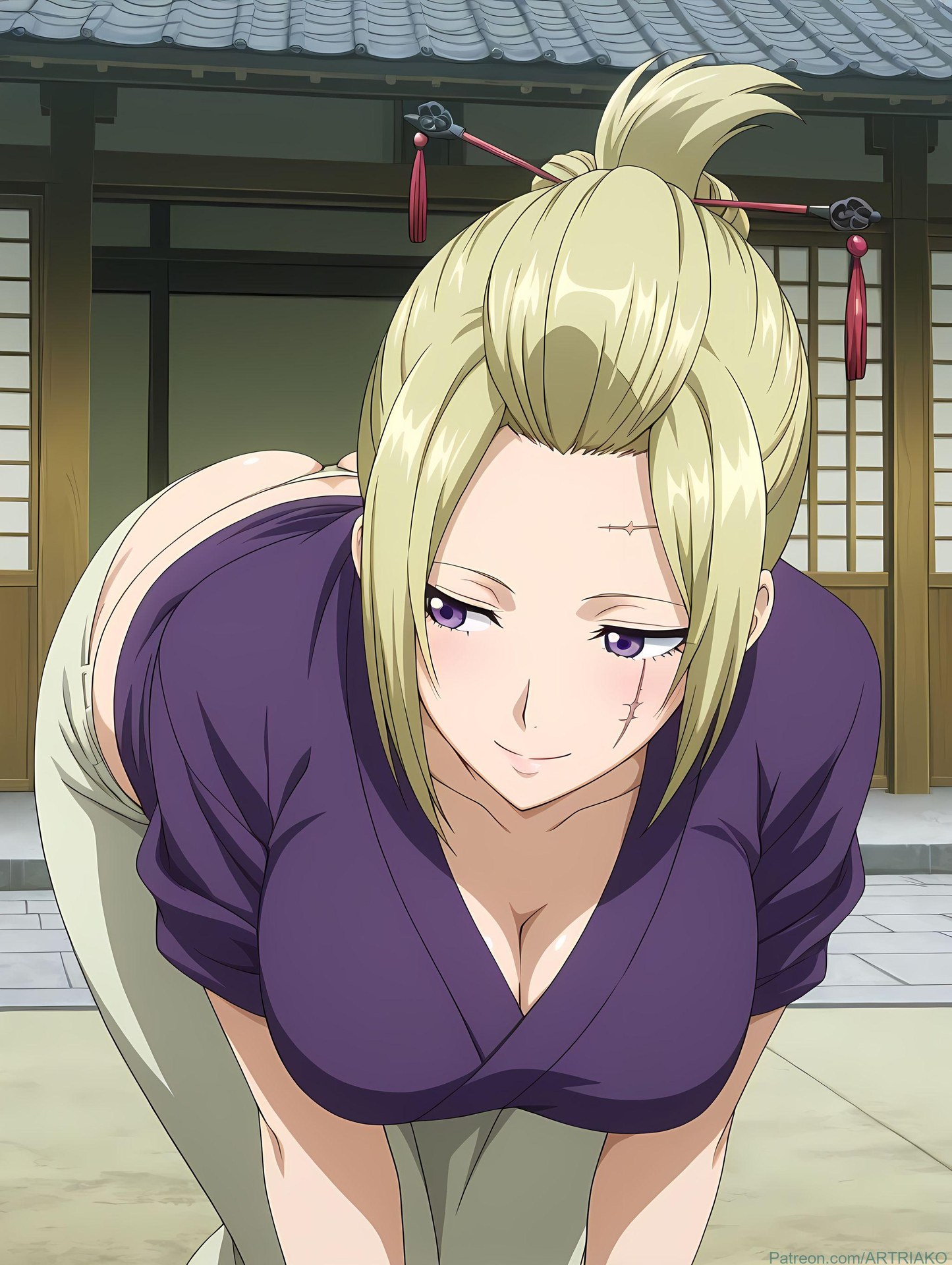 AI Generated Anime Girl - 銀魂 月詠：緊身衣私房露穴 140P