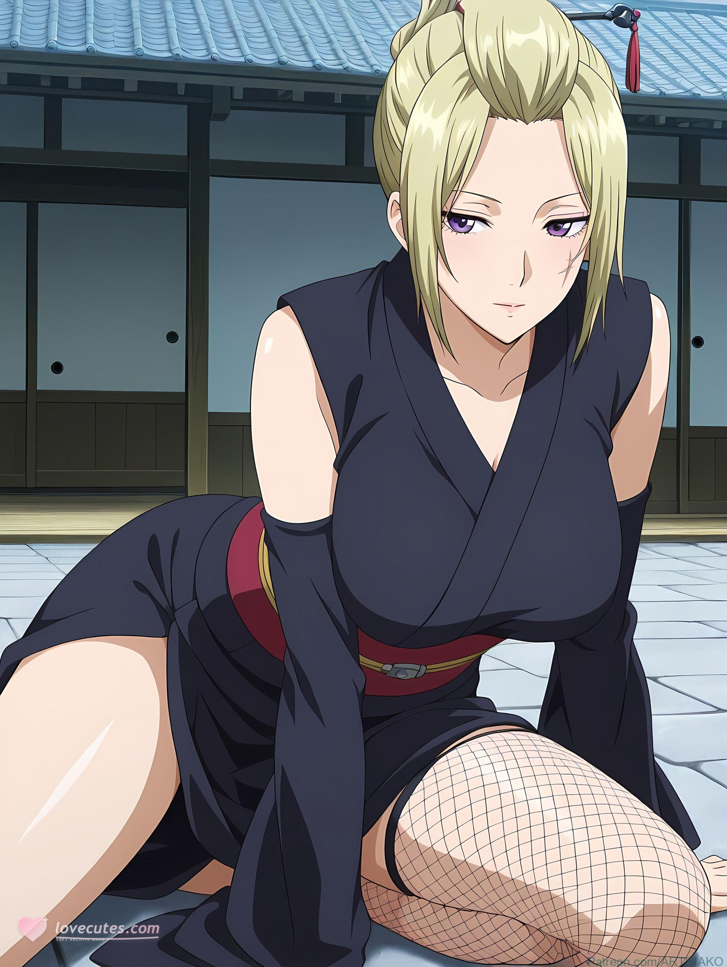 AI Generated Anime Girl - 银魂 月咏：紧身衣私房露穴 140P