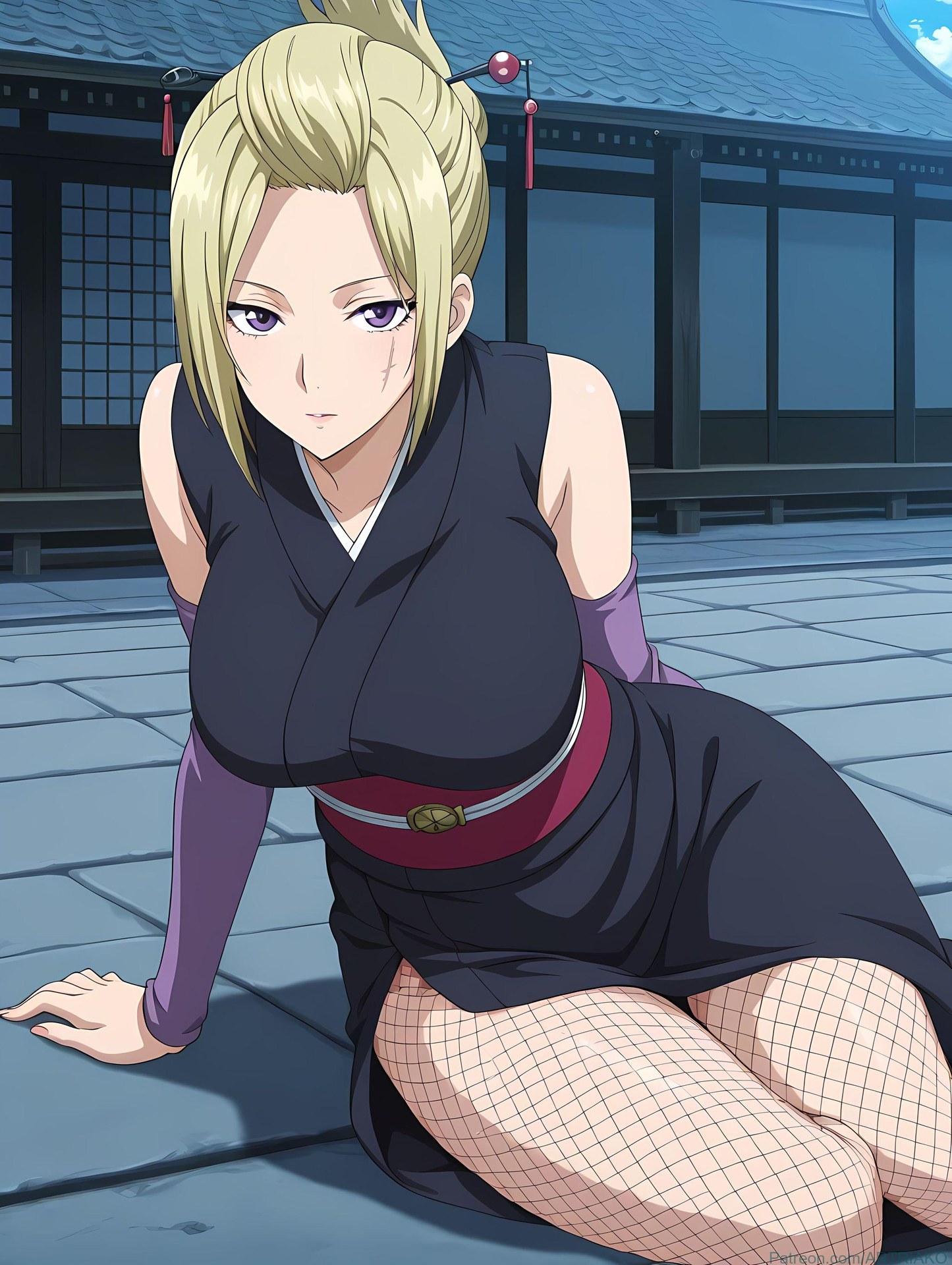 AI Generated Anime Girl - 银魂 月咏：紧身衣私房露穴 140P