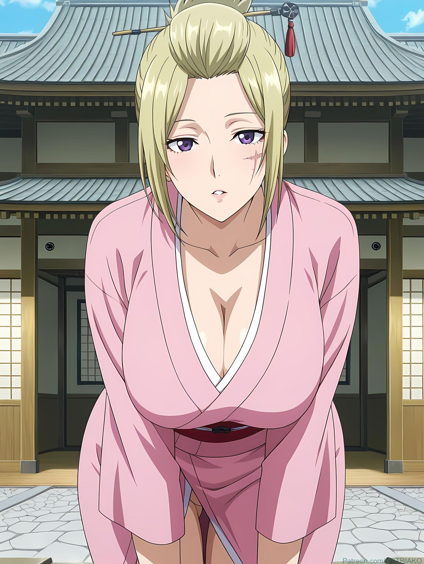 AI Generated Anime Girl - 银魂 月咏：紧身衣私房露穴 140P