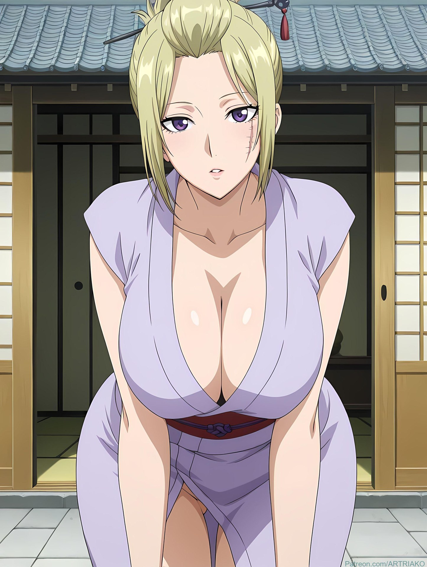 AI Generated Anime Girl - 银魂 月咏：紧身衣私房露穴 140P