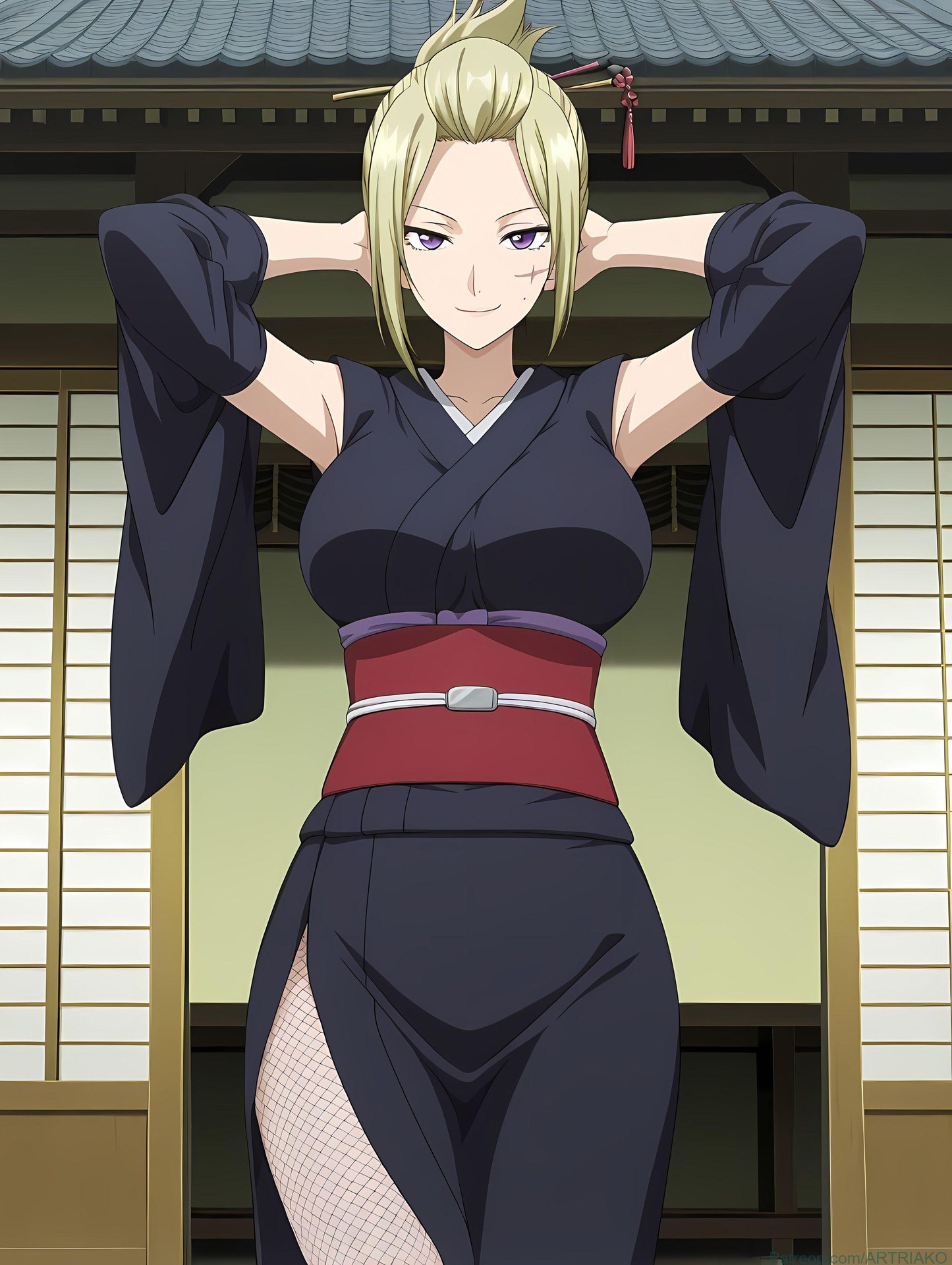 AI Generated Anime Girl - 银魂 月咏：紧身衣私房露穴 140P