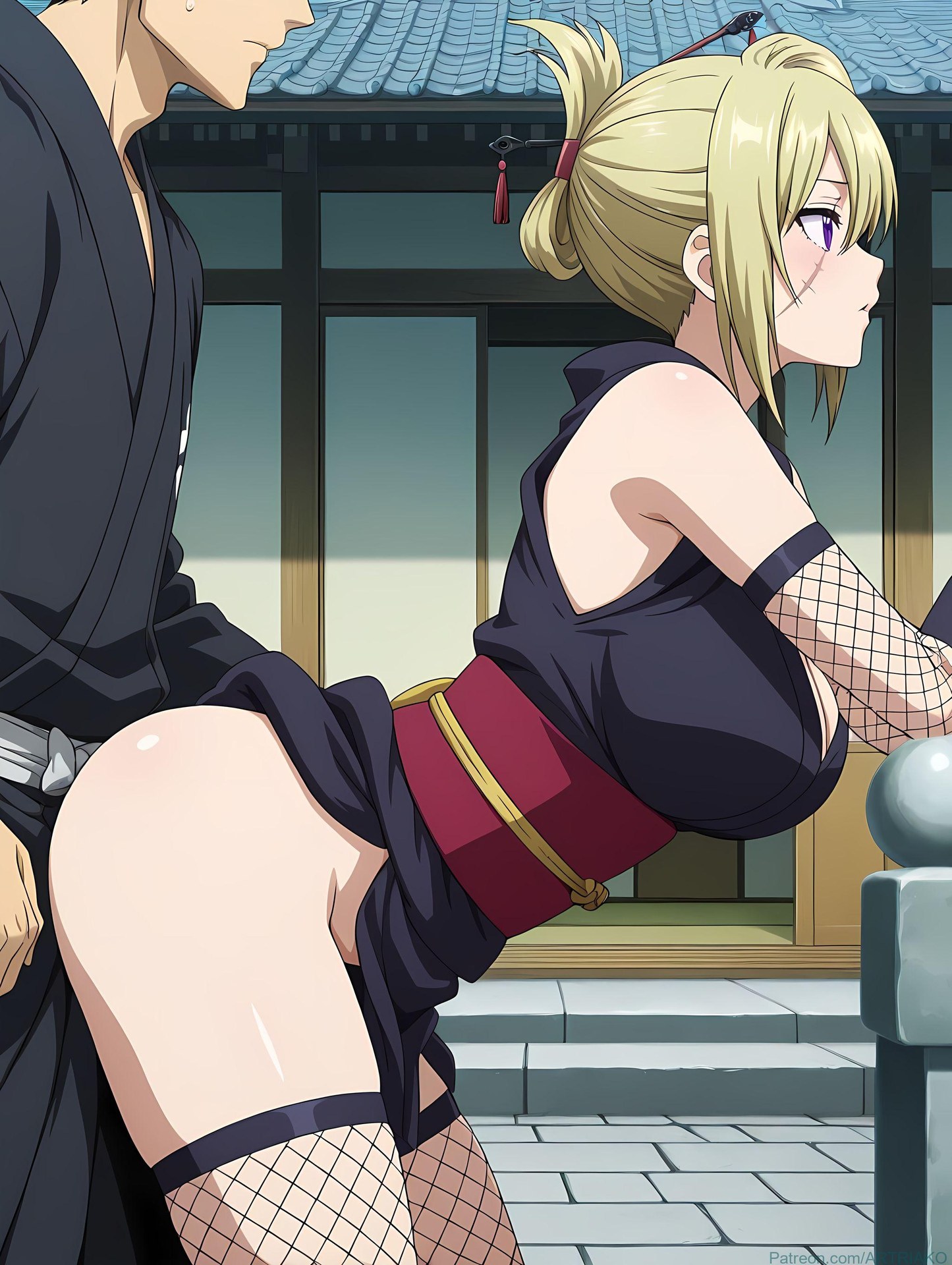AI Generated Anime Girl - Gintama Tsukuyo: Catsuit Private Photos with Exposed Crotch 140P