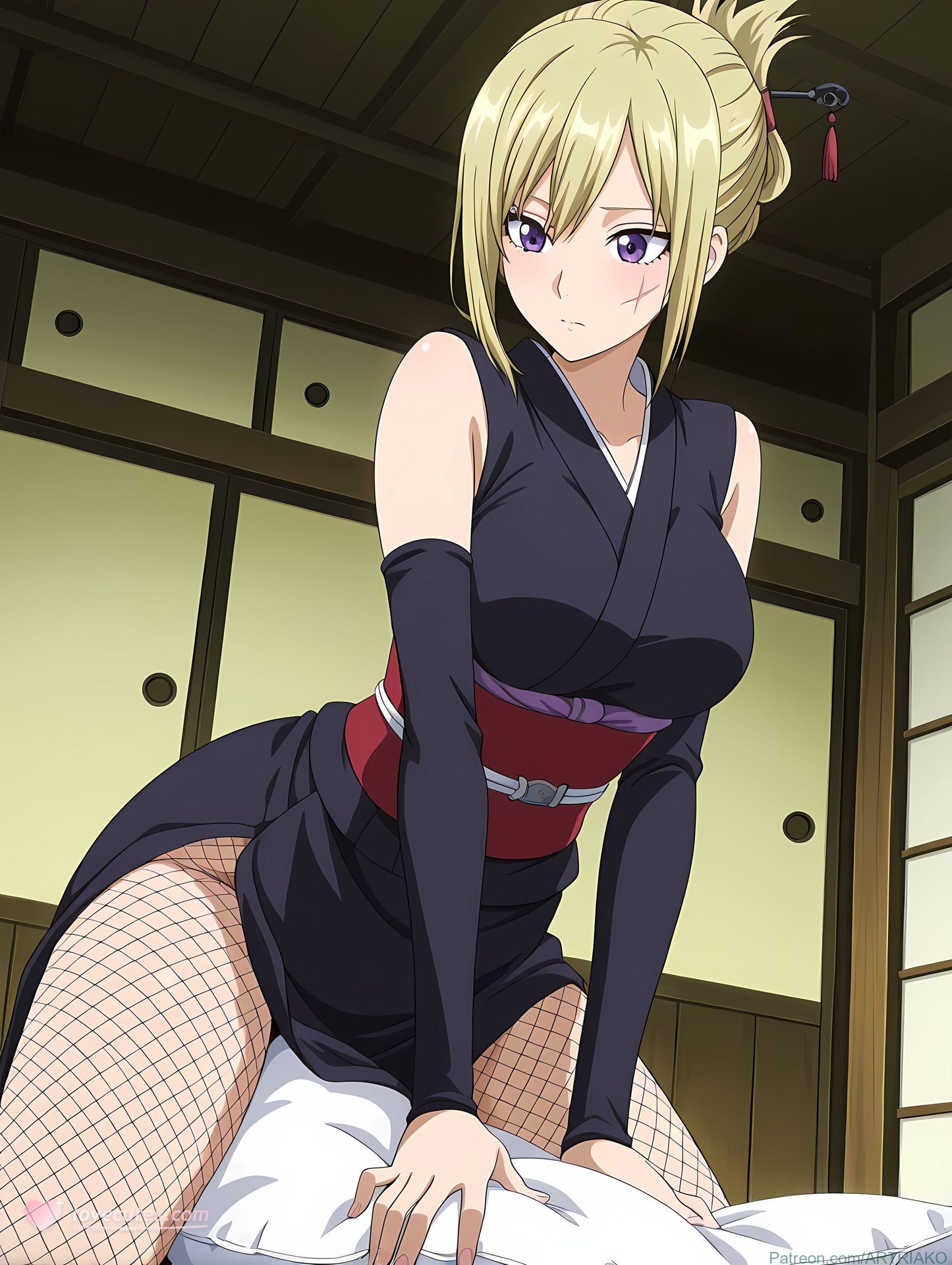 AI Generated Anime Girl - Gintama Tsukuyo: Catsuit Private Photos with Exposed Crotch 140P