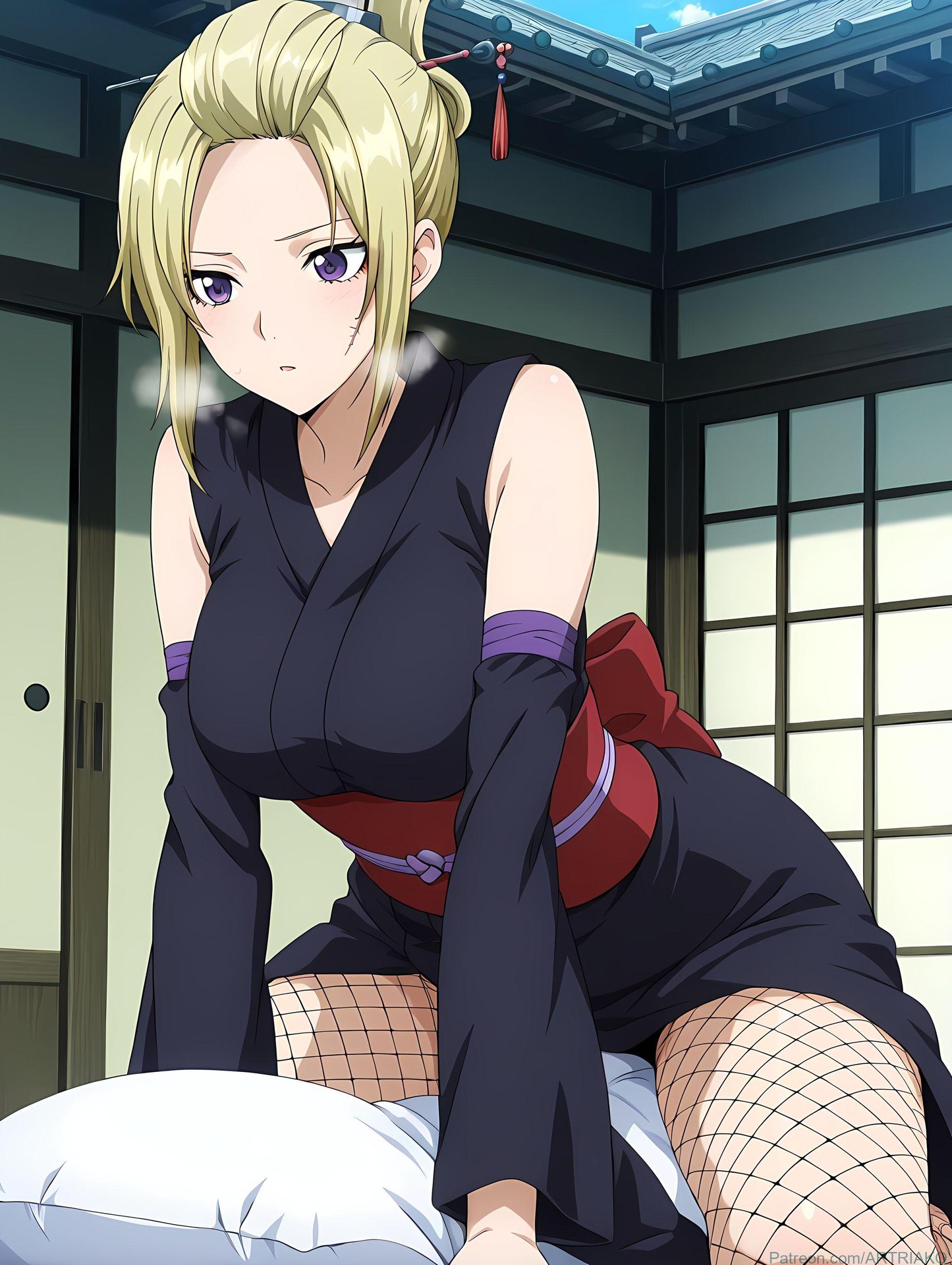 AI Generated Anime Girl - Gintama Tsukuyo: Catsuit Private Photos with Exposed Crotch 140P