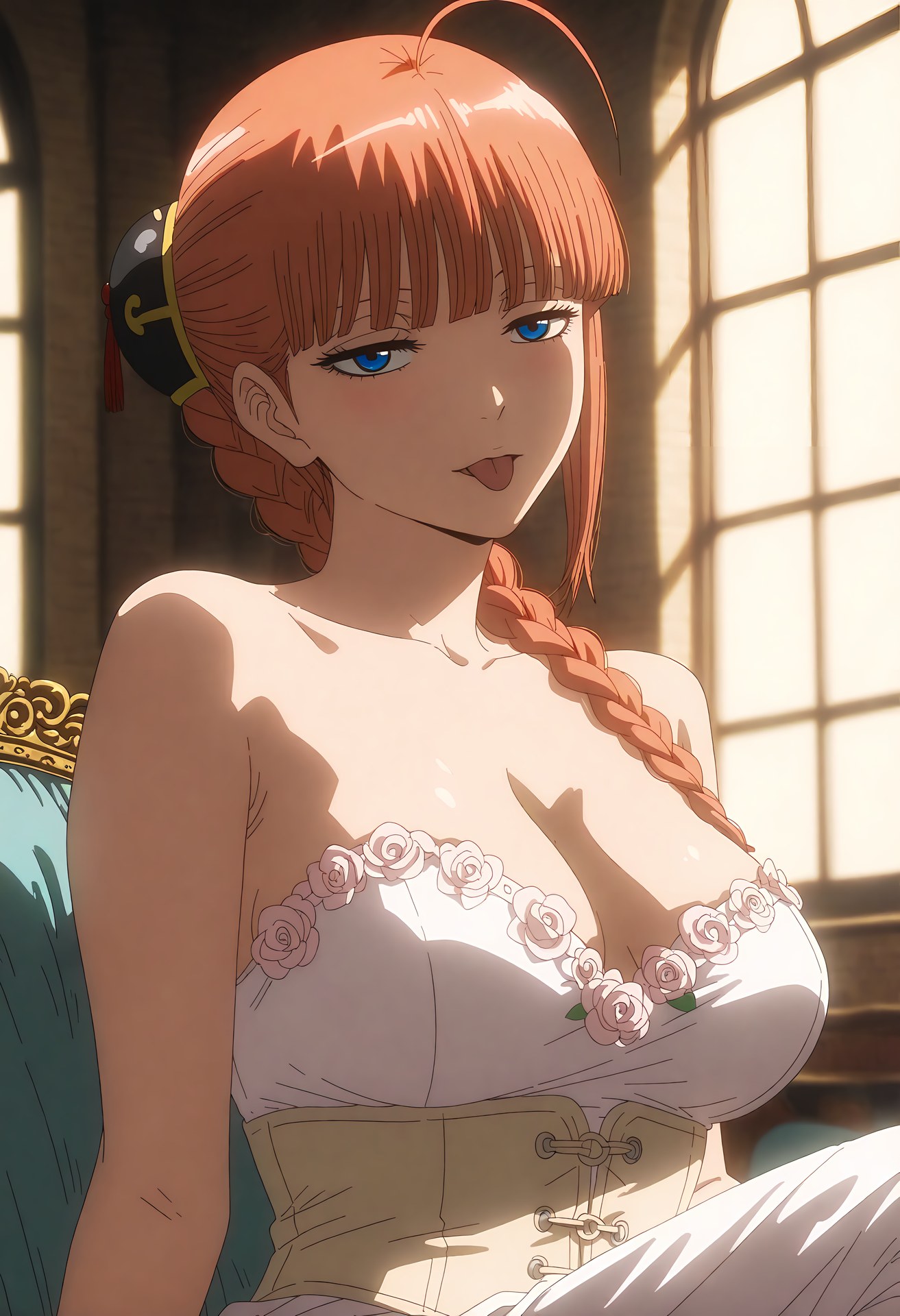 AI Generated Anime Girl - 银魂 江华：紧身衣私房露穴 44P