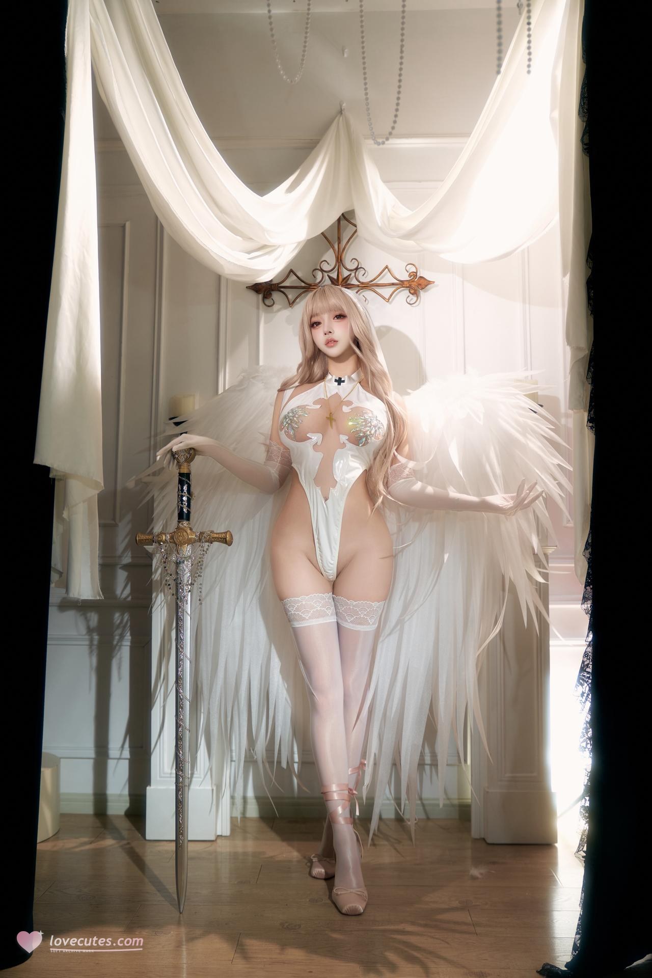 [写真] 过期米线线喵 - 神とともに：黒白のシフォンドレス神性テーマ私房 53P