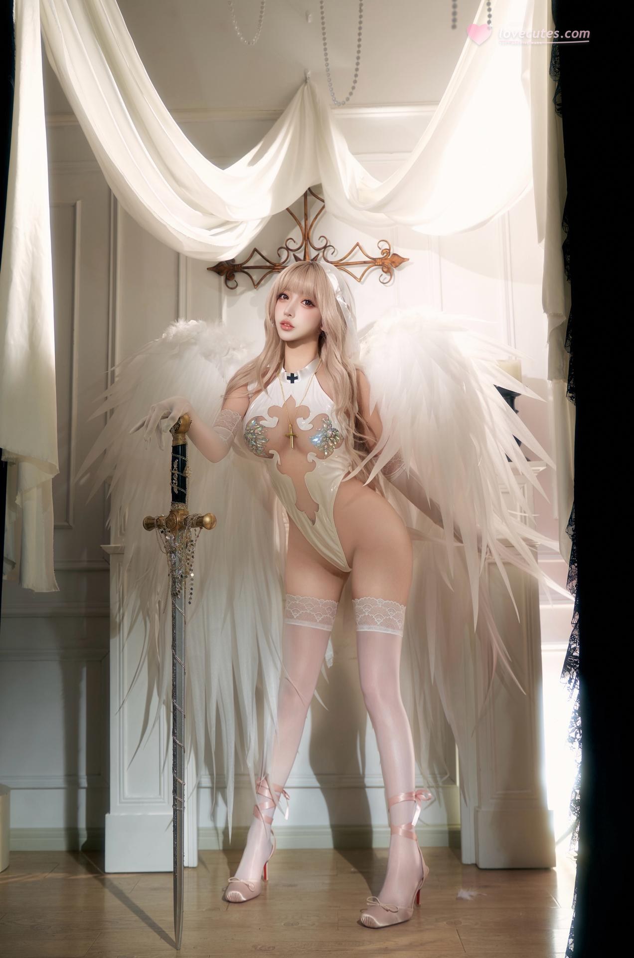 [写真] 过期米线线喵 - 神とともに：黒白のシフォンドレス神性テーマ私房 53P