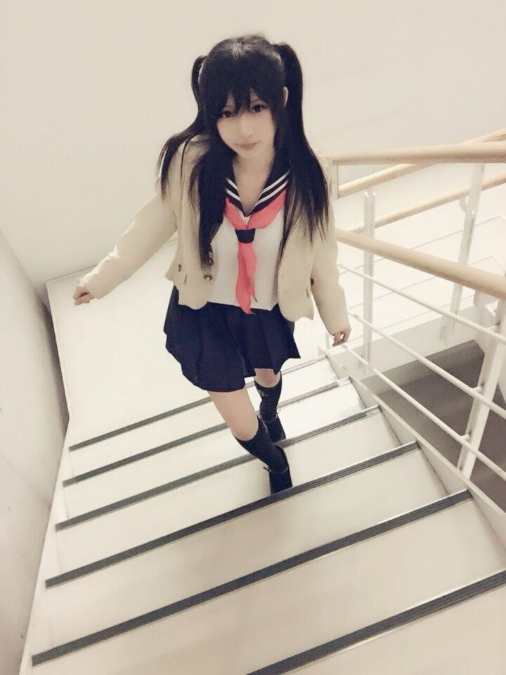 Xidaidai 粉色制服：浴室露点私拍 화보 세트 56P